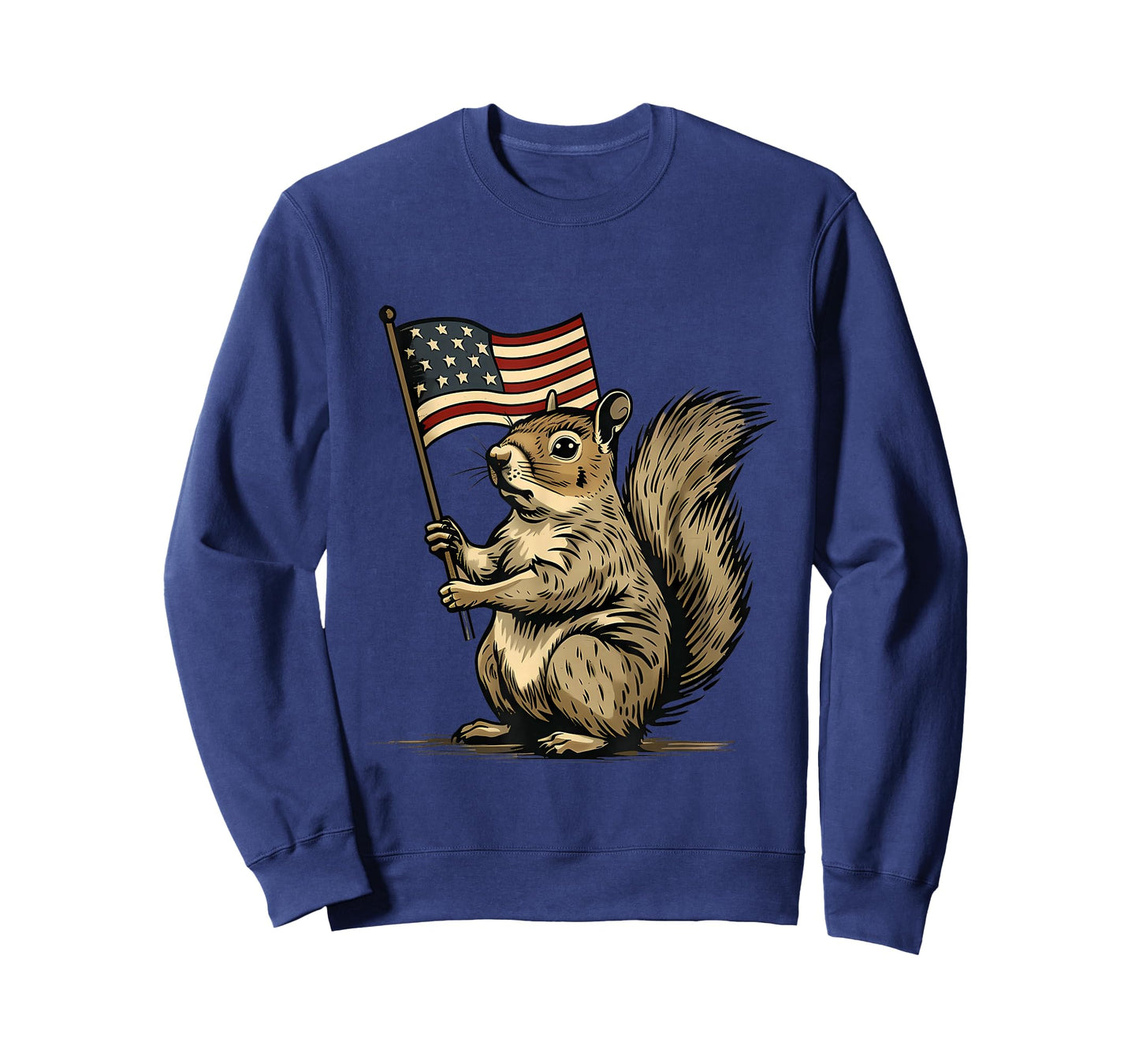 Fourth of July 4th of July Patriotic American Flag Squirrel T-Shirt