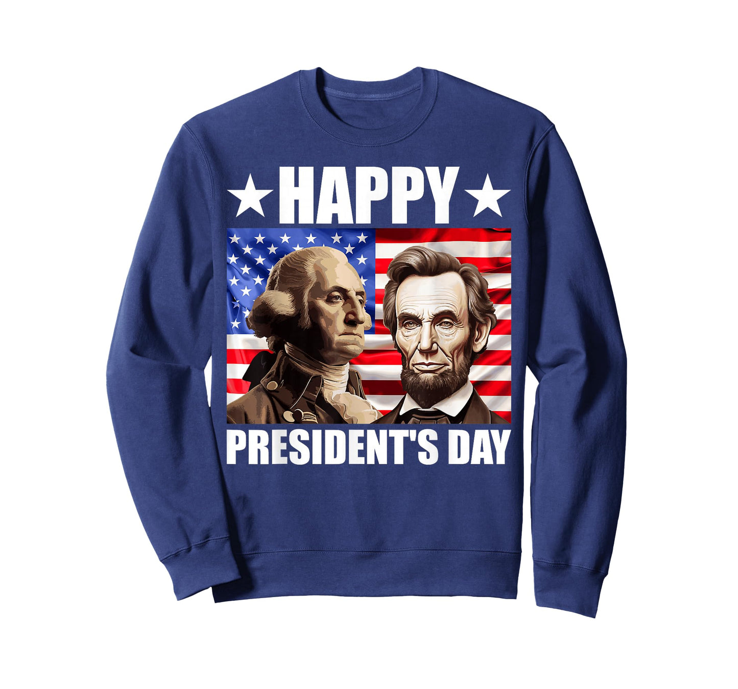 Retro Washington Lincoln American Flag Happy President's Day T-Shirt