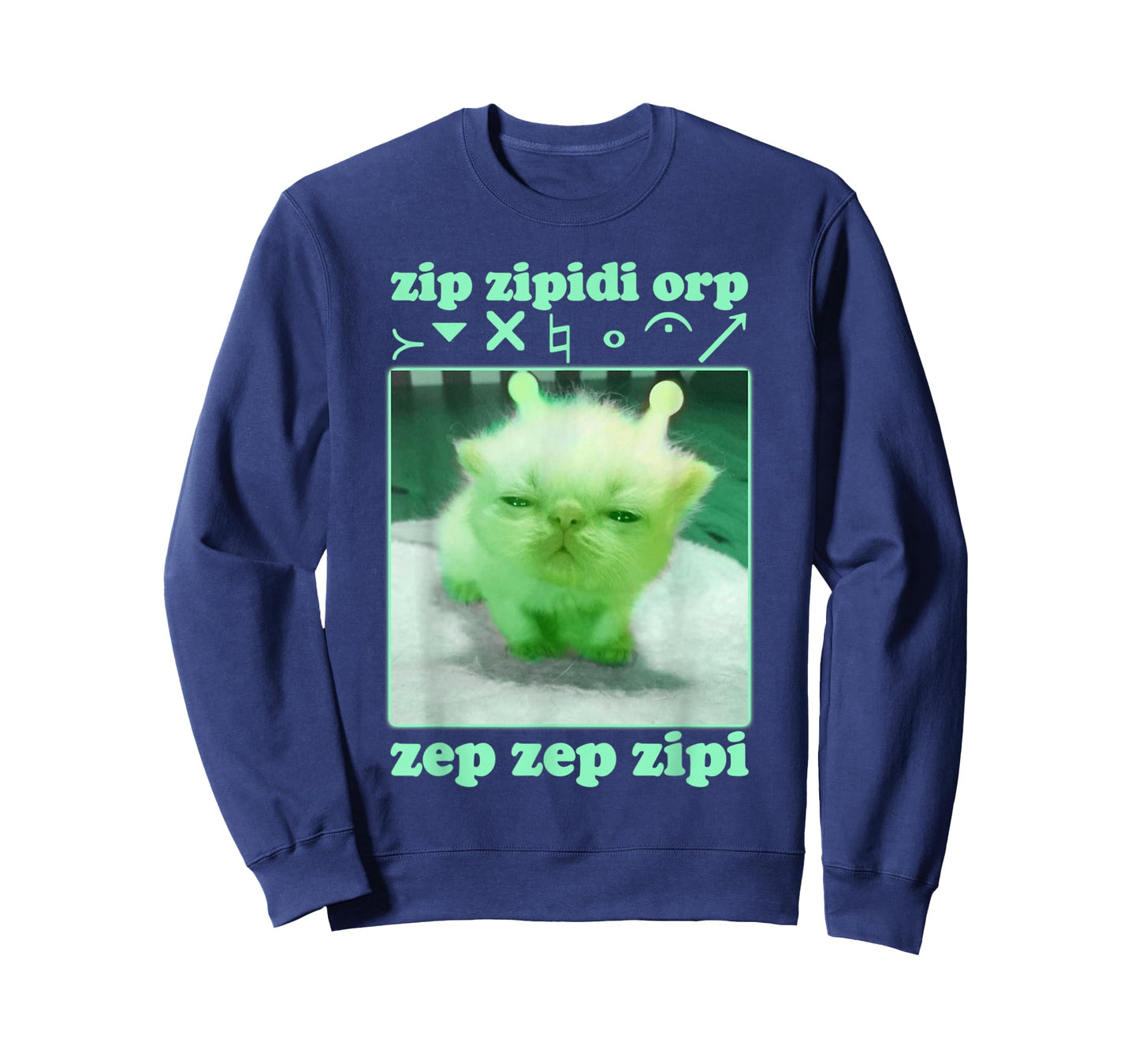 Funny Alien Cat Dank Meme Cringe Cat Woman Man Kids T-Shirt