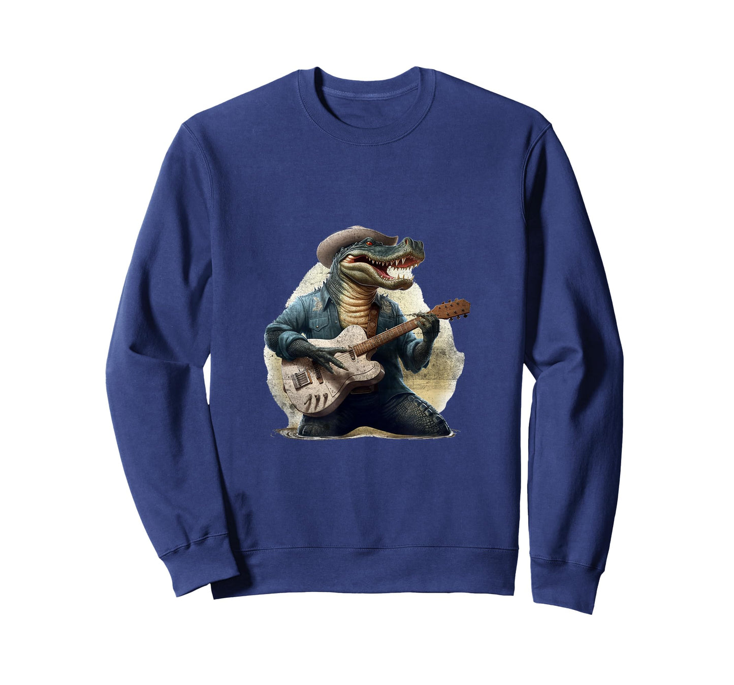 Funny Gator Alligator Playing Guitar Cowboy Country Music T-Shirt