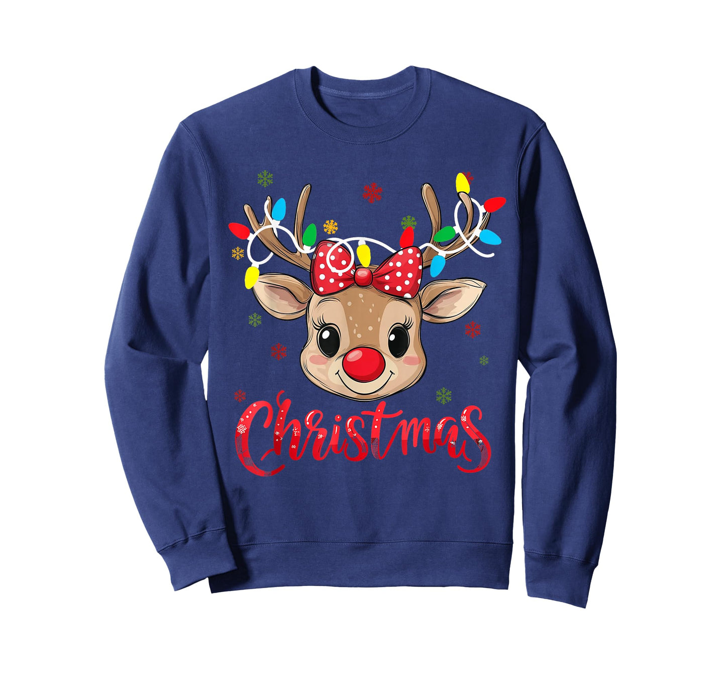 Christmas Cute Reindeer Christmas Kids Funny Deer Girl Xmas T-Shirt