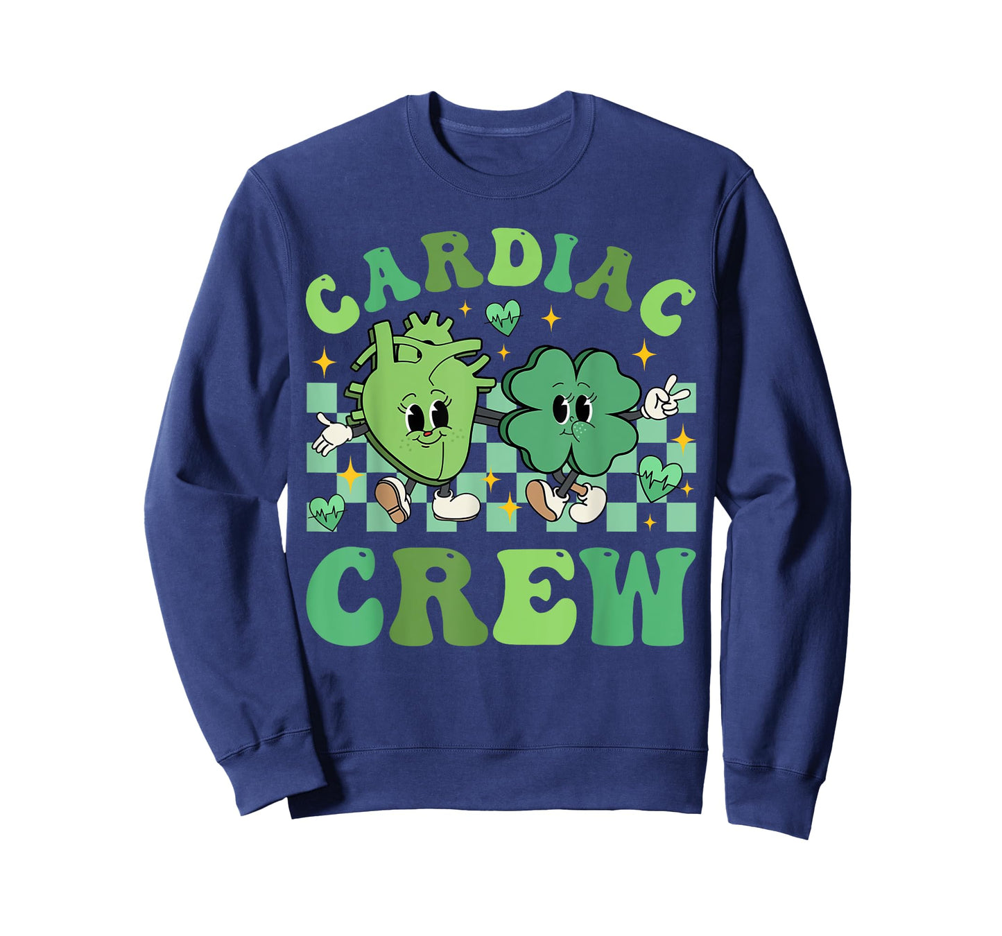 Cute Cardiac Crew Happy St Patricks Day Cardiology Echo Tech T-Shirt