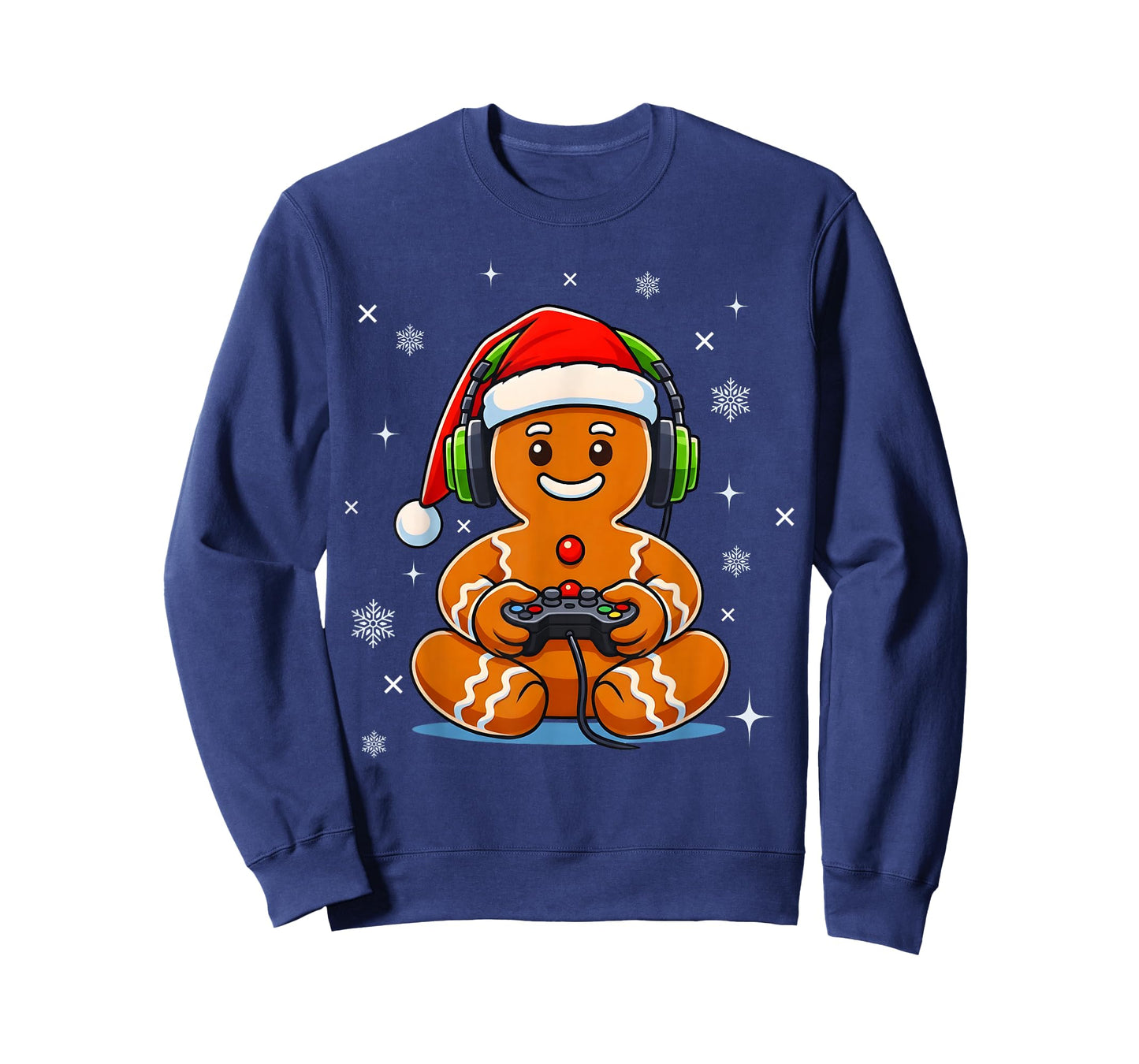 Funny Christmas Gamer Gingerbread Gaming Men Boys Kids Xmas T-Shirt