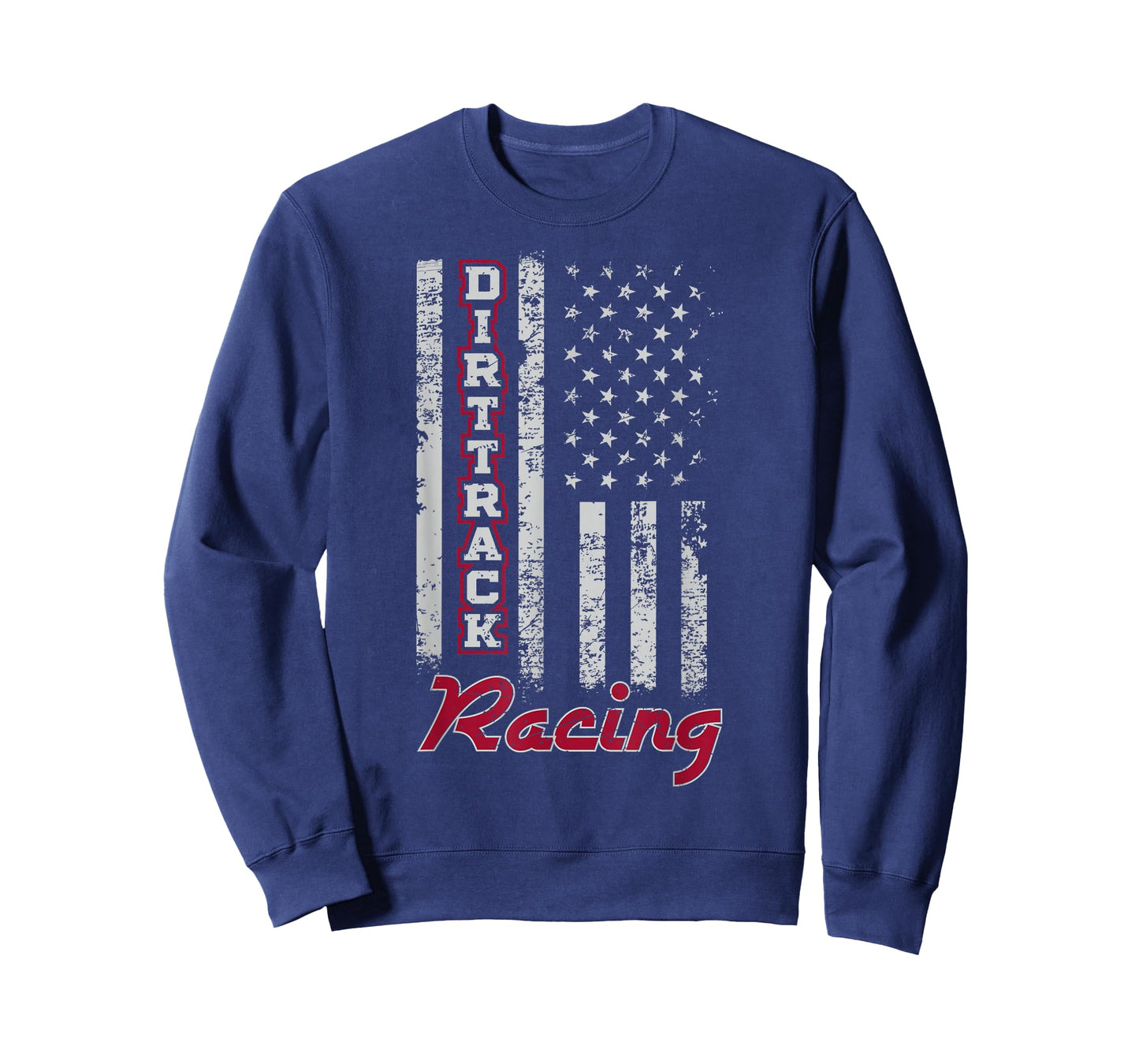 Dirt Track Racing Gift Design American Flag T-Shirt