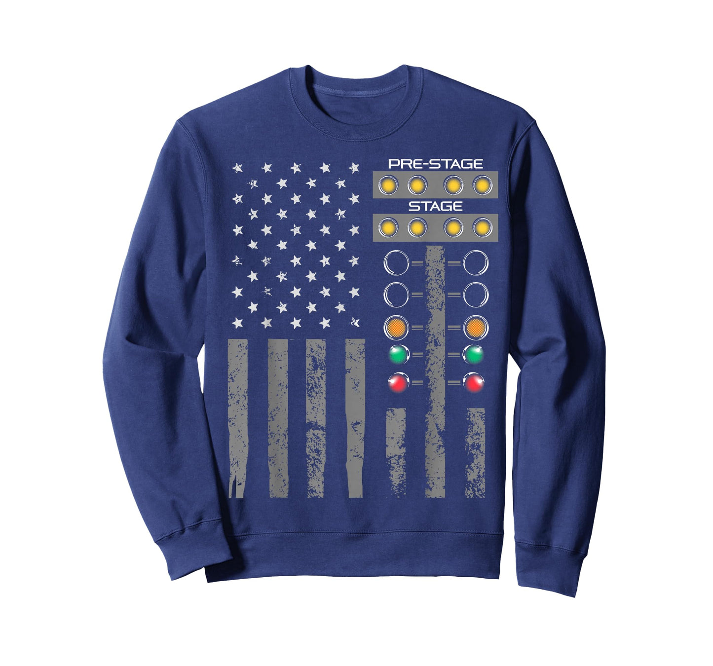 American Flag Drag Racing Strip Tree Light for Dragster T-Shirt