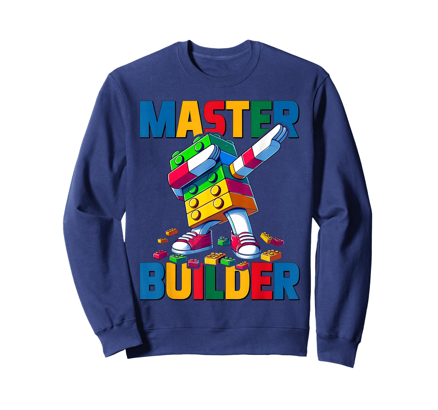 Dabbing Blocks Bricks Building Kids Boys Fun Master Builder T-Shirt