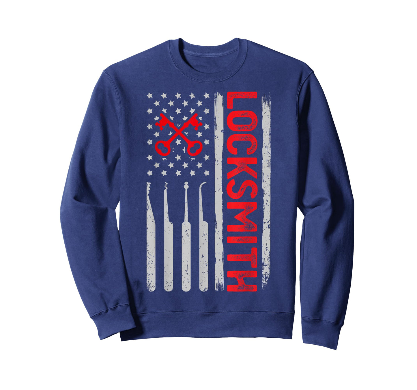 Locksmith USA Flag Patriotic Locksmithing Lock Picker T-Shirt