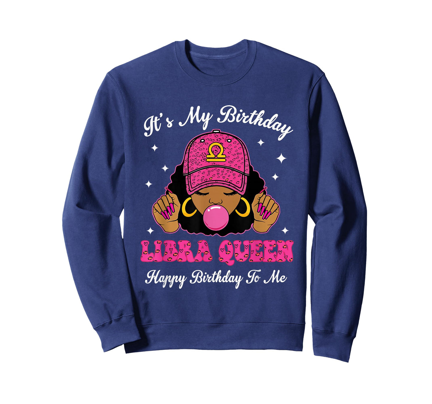 It's My Birthday Libra Queen Happy Birthday to Me Afro Girls T-Shirt