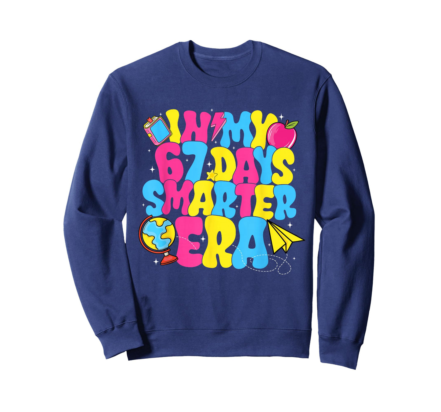 in My 67 Days Smarter Era Groovy 67th Day of School Teacher T-Shirt
