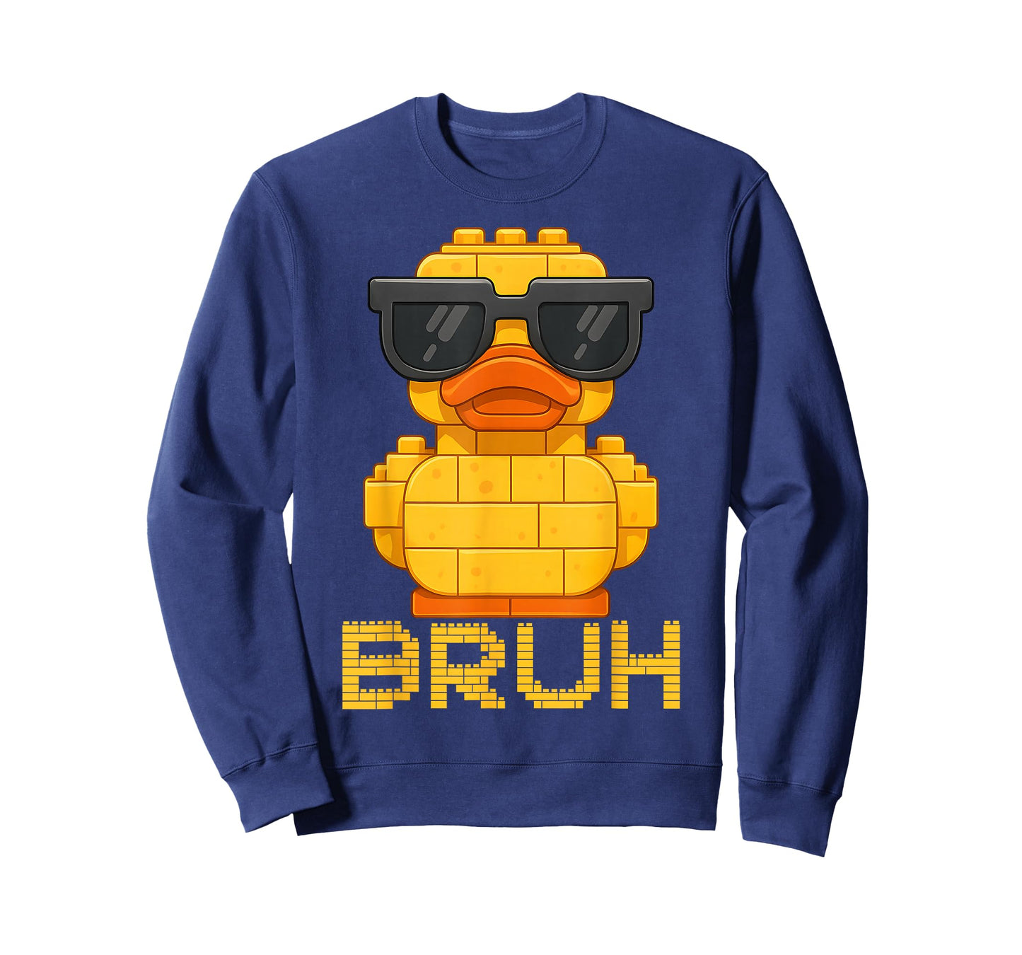 Funny Rubber Duckie Bruh Play Block Building Boys Ducky Kids T-Shirt