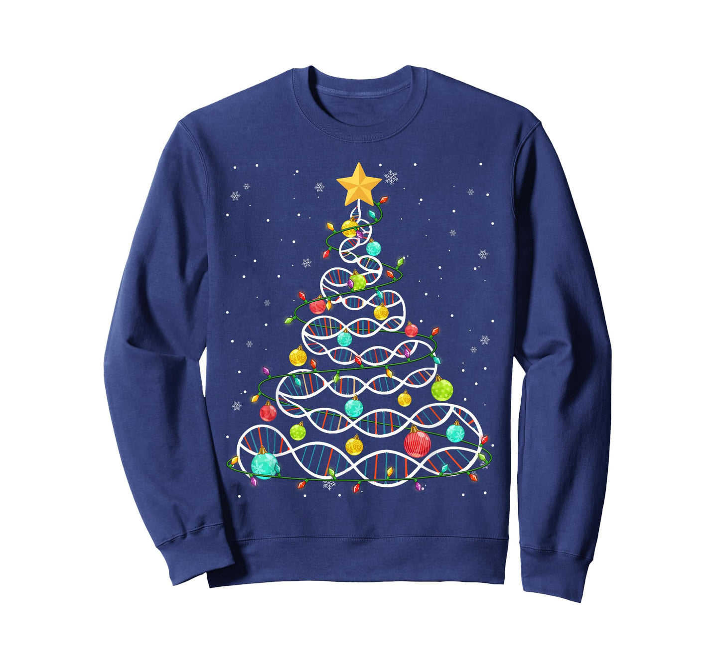 DNA Helix Christmas Tree Biology Science Teacher Christmas T-Shirt