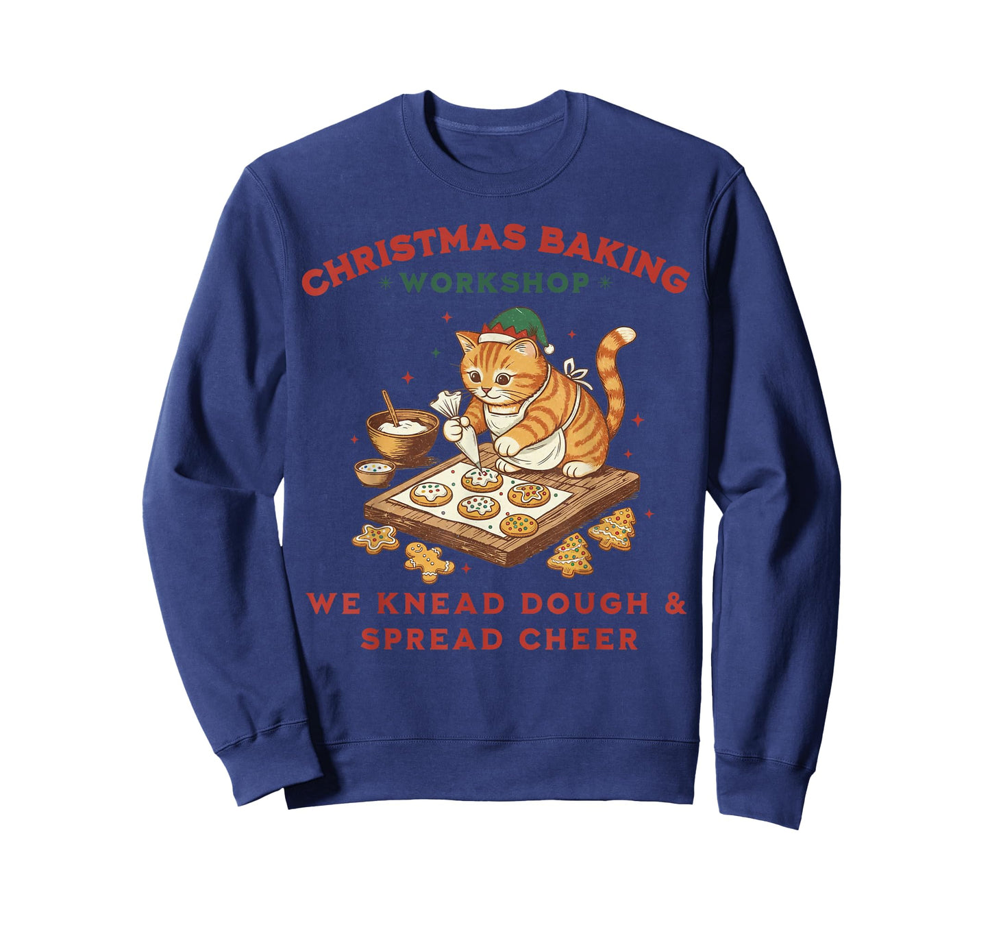 Cute Cat Christmas Baking Workshop Gifts for Men Women Kid T-Shirt