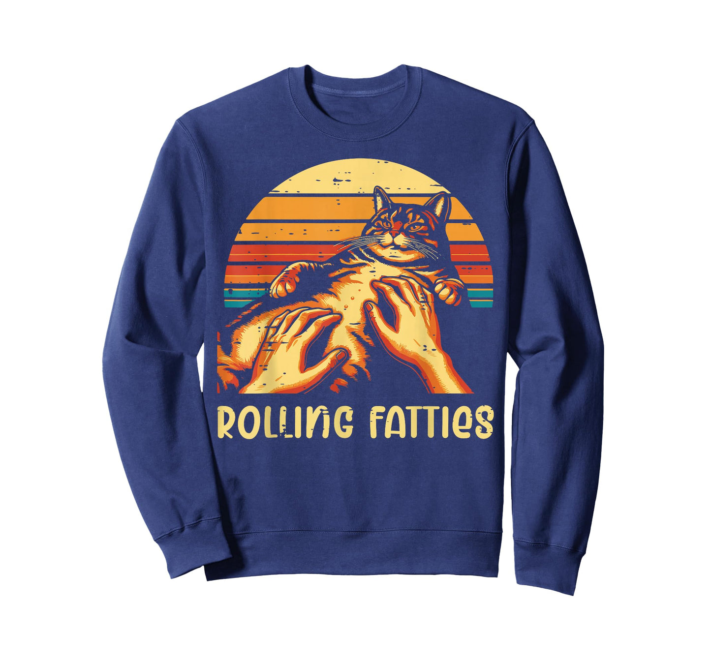 Fat Cat Rolling Fatties Funny Kitten Kitty Men Women Kids T-Shirt
