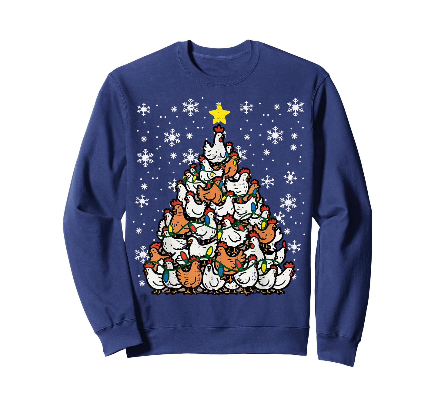 Christmas Chickens Xmas Tree Hens Farm Farmer Women Kids Men T-Shirt