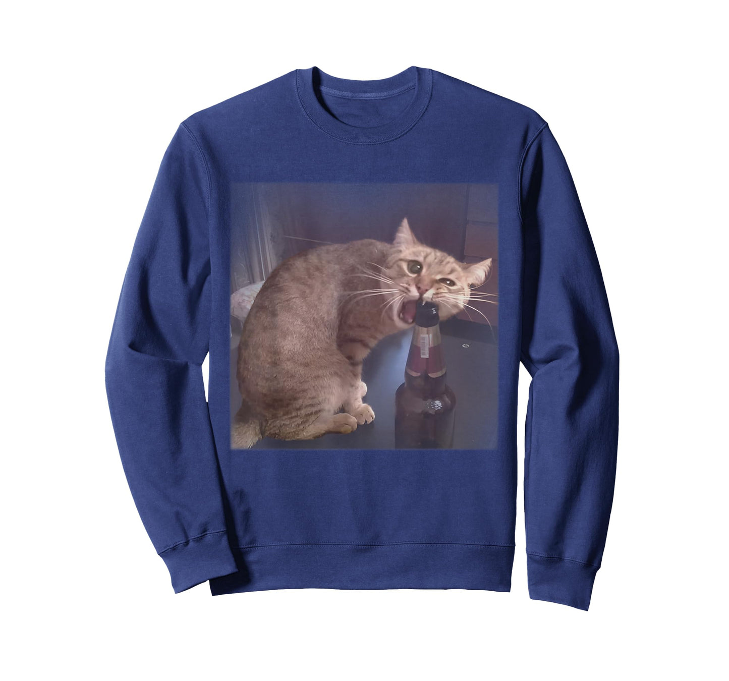 Funny Beer Cat Meme Humor Party Animal Gifts Men Women T-Shirt