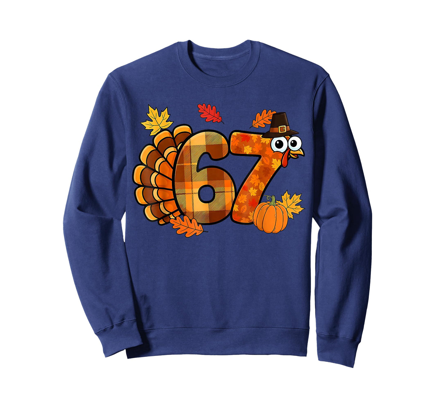 Funny 6 7 Six Seven Meme Thanksgiving Turkey Holiday T-Shirt