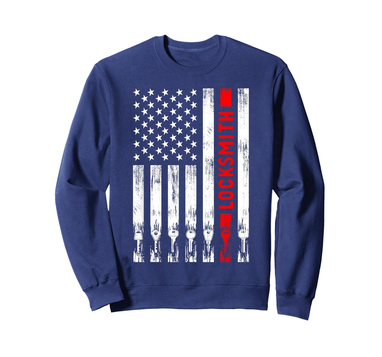 Cool Locksmith Art For Men Women American Flag Lock Picker T-Shirt
