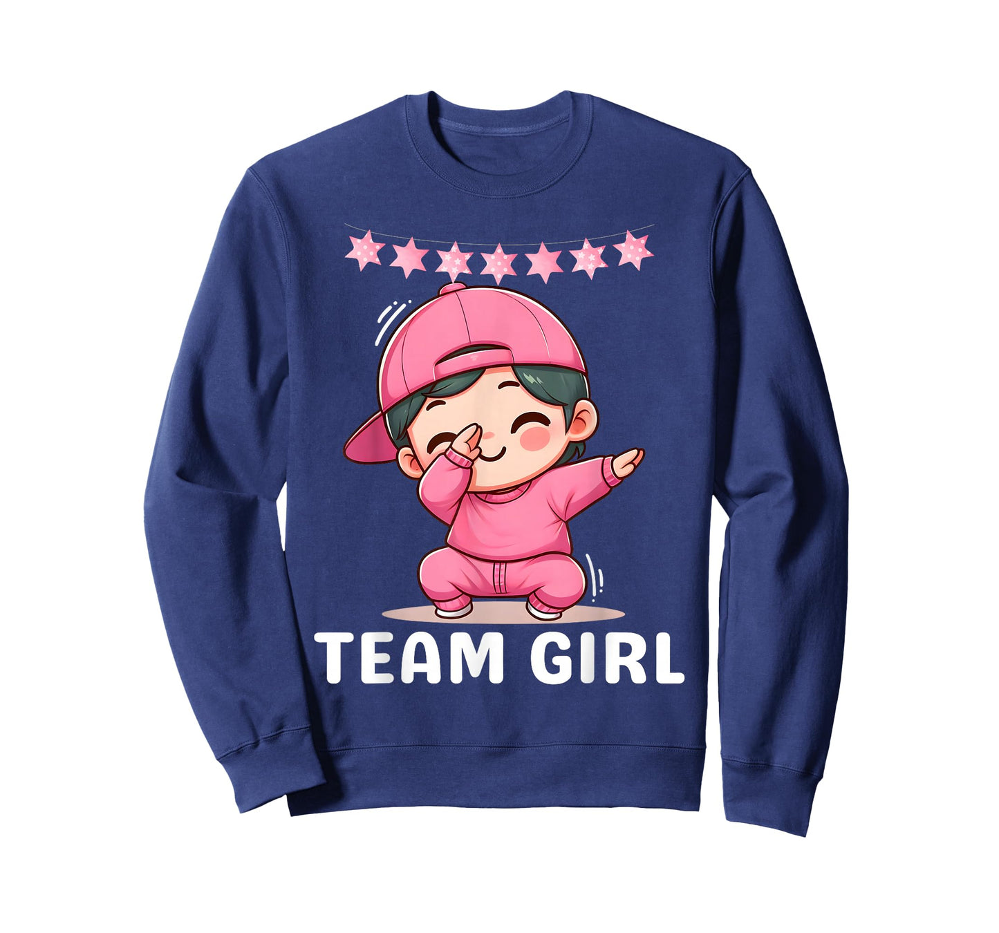 Gender Reveal Party Team Girl Dabbing Cute Baby Pink Teams T-Shirt