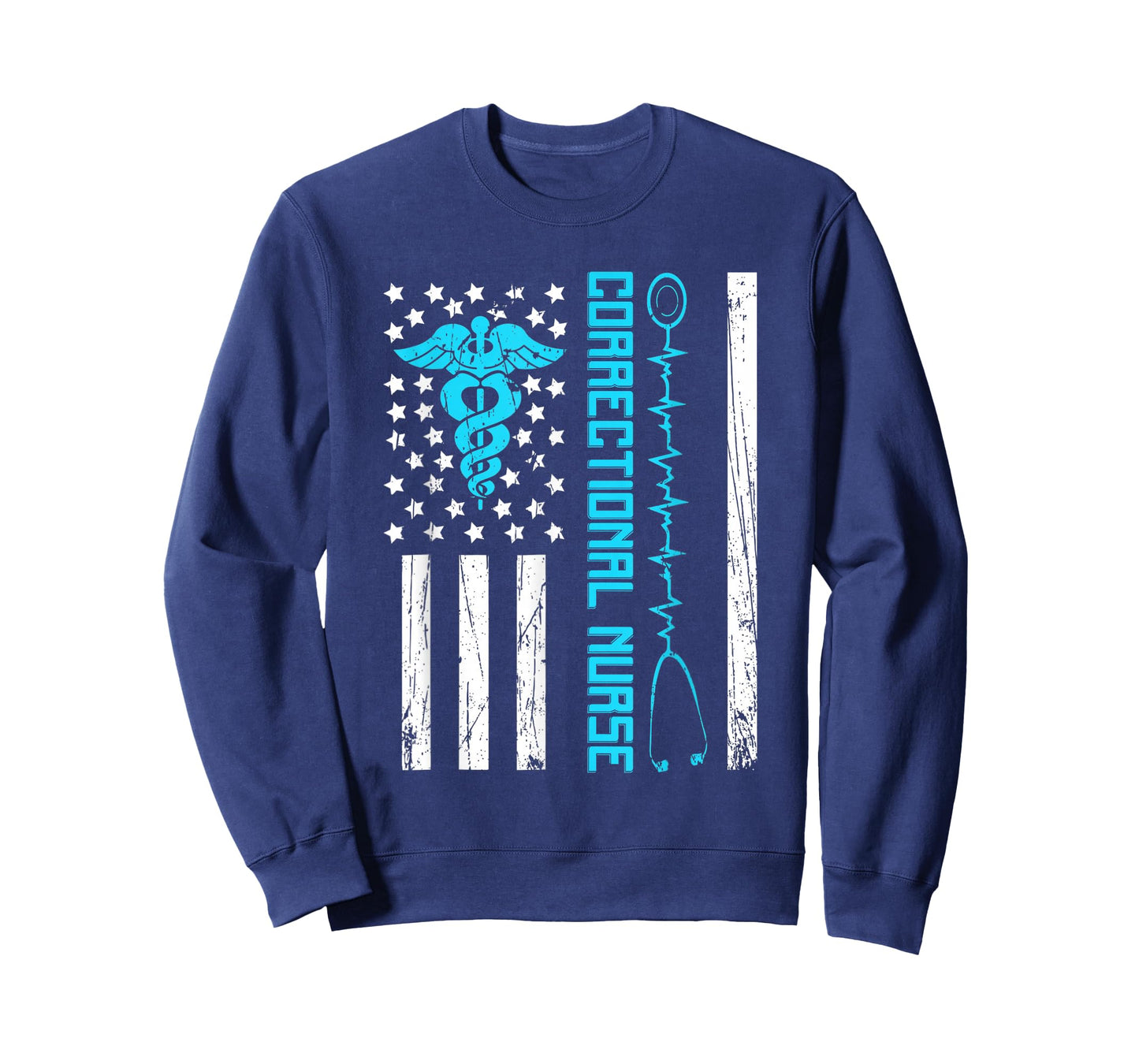 Cute Correctional Nurse Us Flag Nursing Healthcare Nurses T-Shirt
