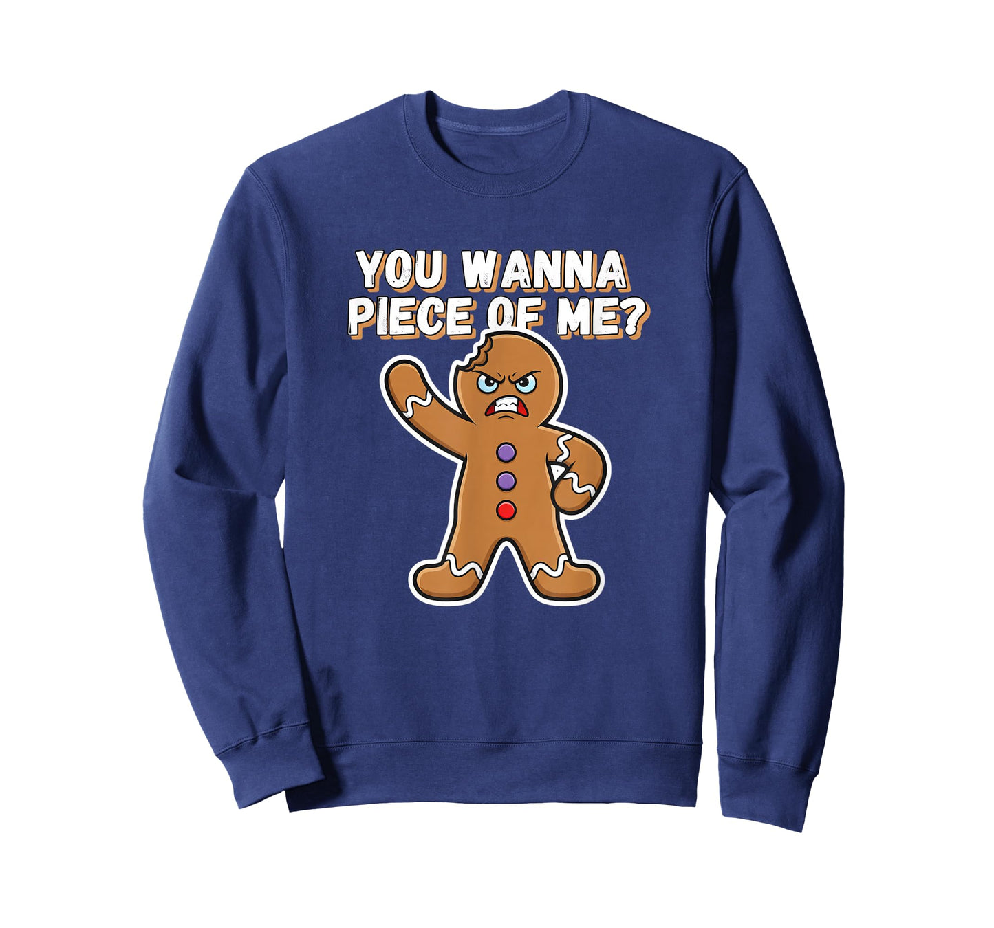 Christmas You Wanna Piece of Me? Funny Angry Gingerbread T-Shirt