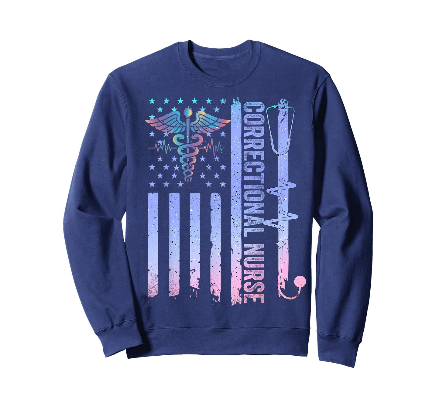 Correctional Nurse American Flag Corrections Nursing Squad T-Shirt
