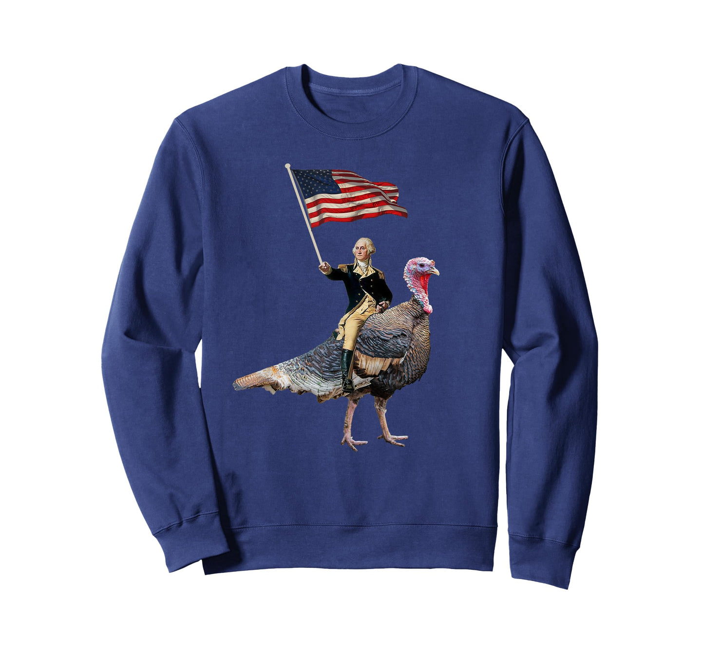 George Washington Riding A Turkey Funny Thanksgiving T-Shirt