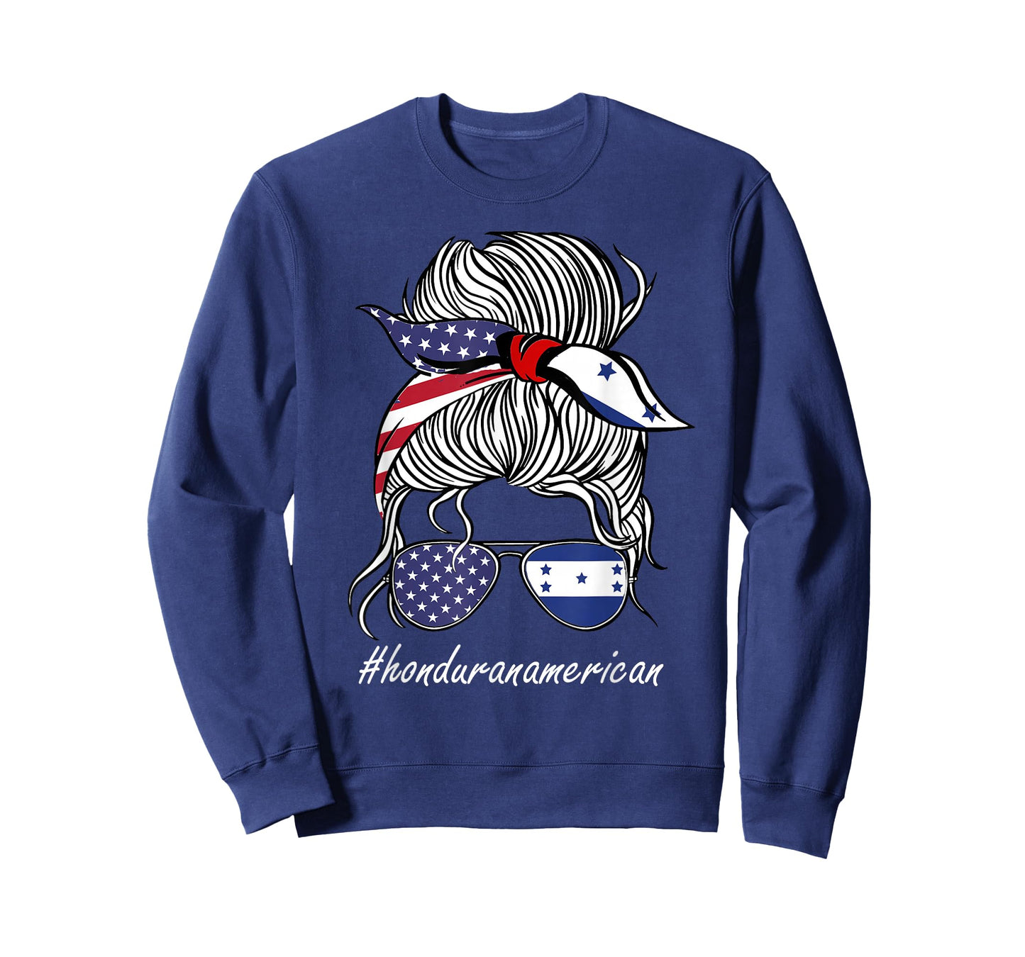 Honduras Heritage American Grown Women Girl Honduras Flag T-Shirt