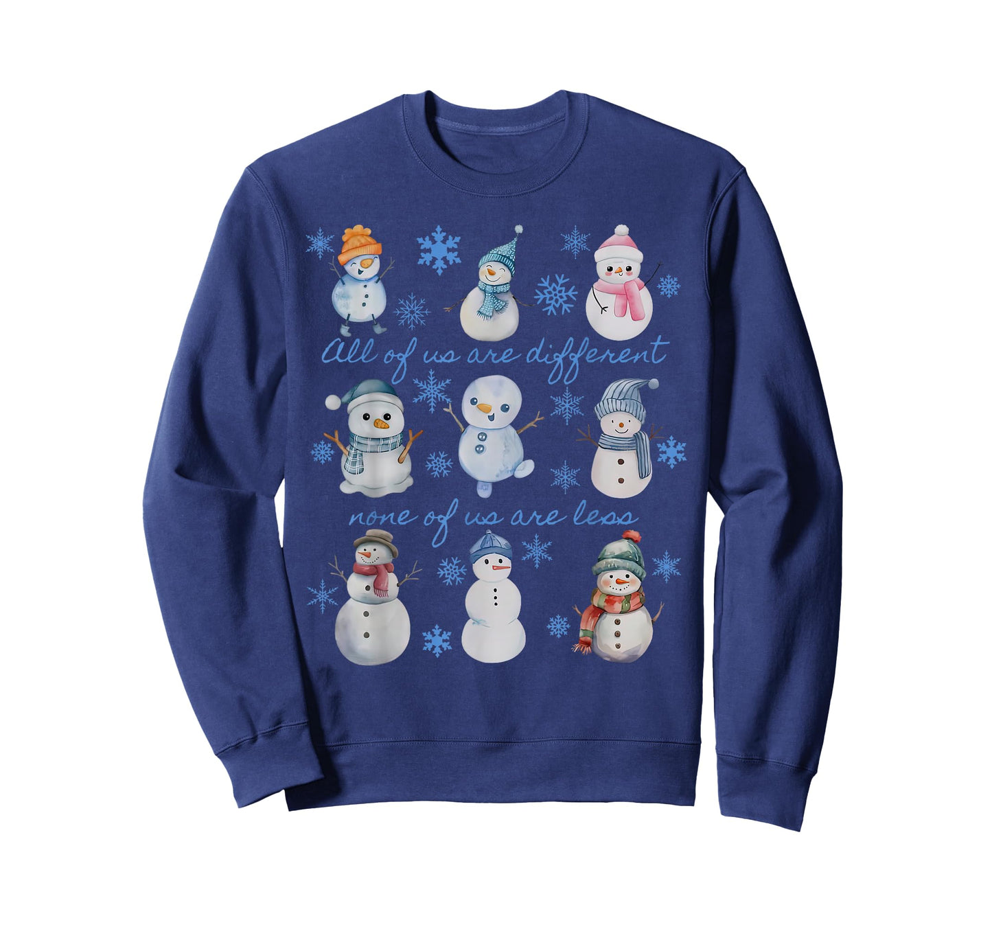 Winter Snowman Neurodivergent Christmas Autism Inclusion T-Shirt