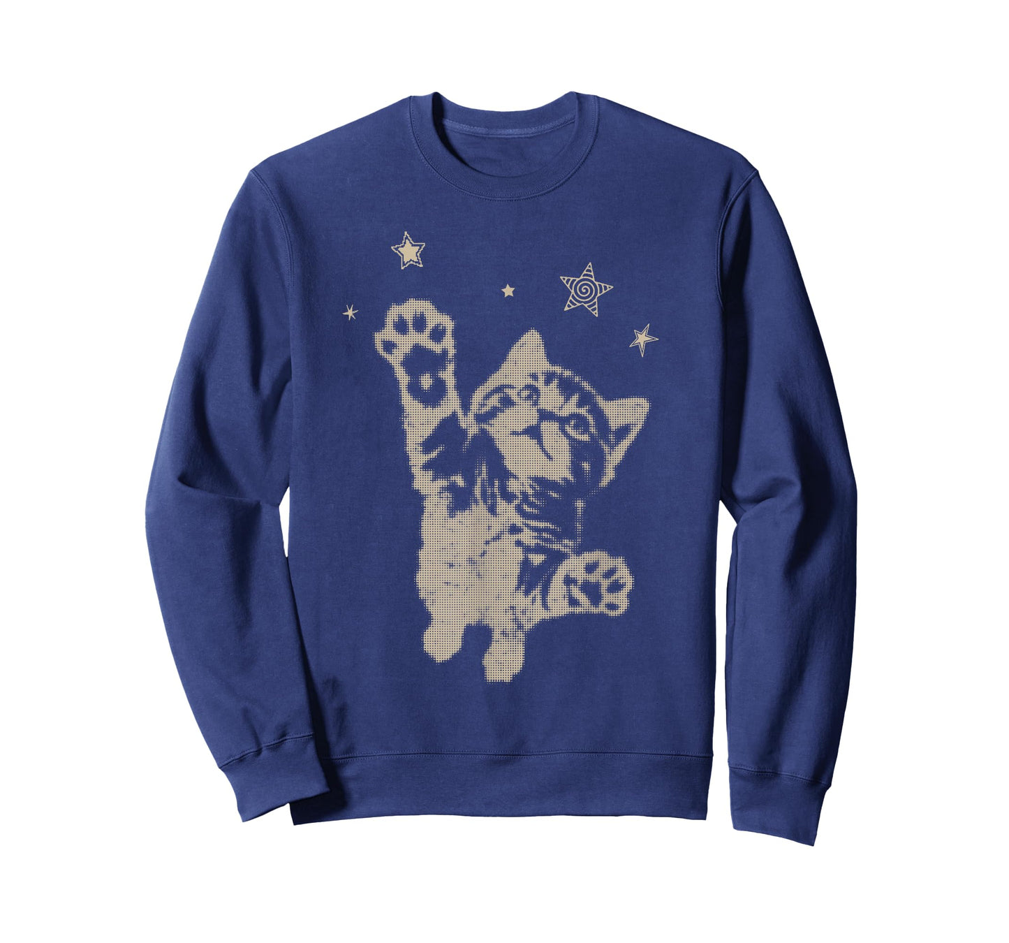 Y2K Cat Jumping Stars 90s 2000s Grunge Silly Vintage Graphic T-Shirt