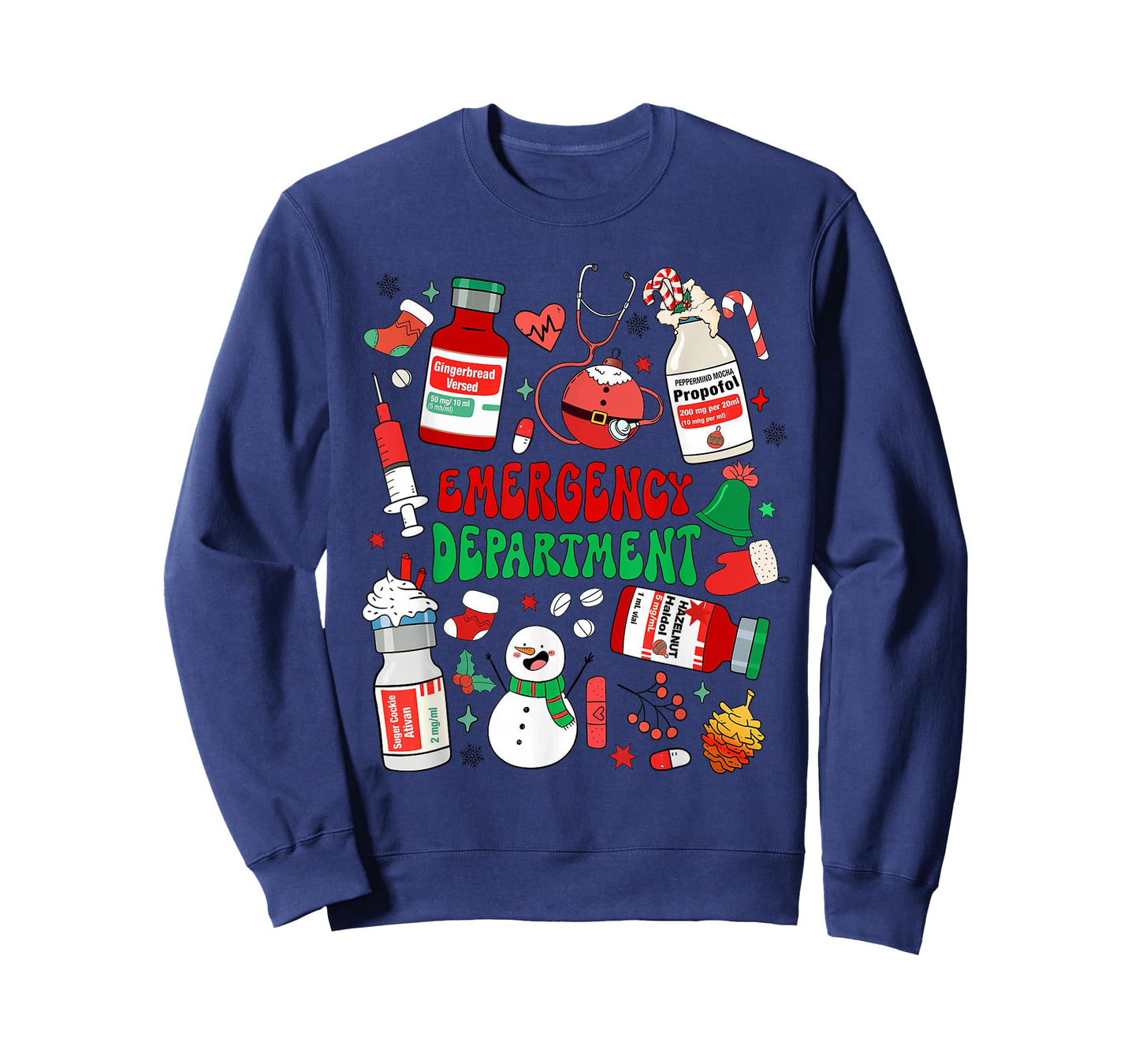 Christmas Emergency Room ER RN Nurse Department Healthcare T-Shirt