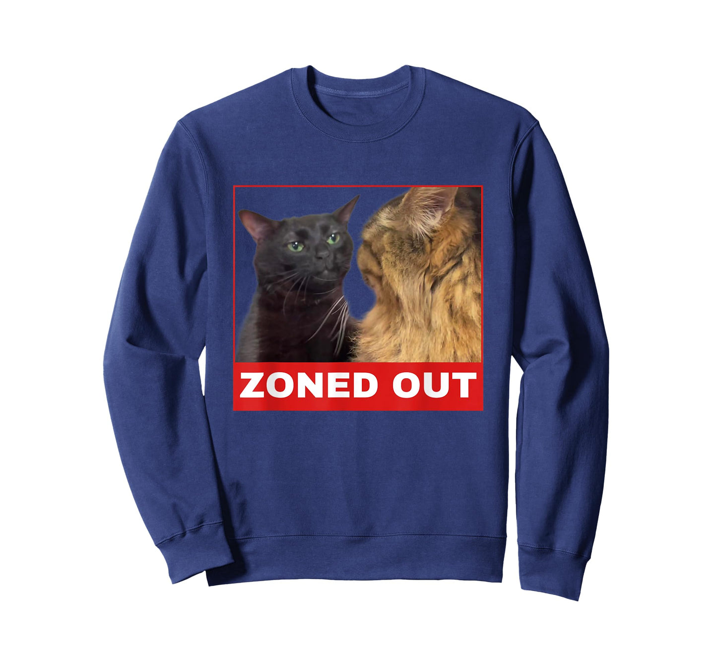 Black Cat Zoning Out , funny cat zoning meme T-Shirt for Men Women Girls Kids