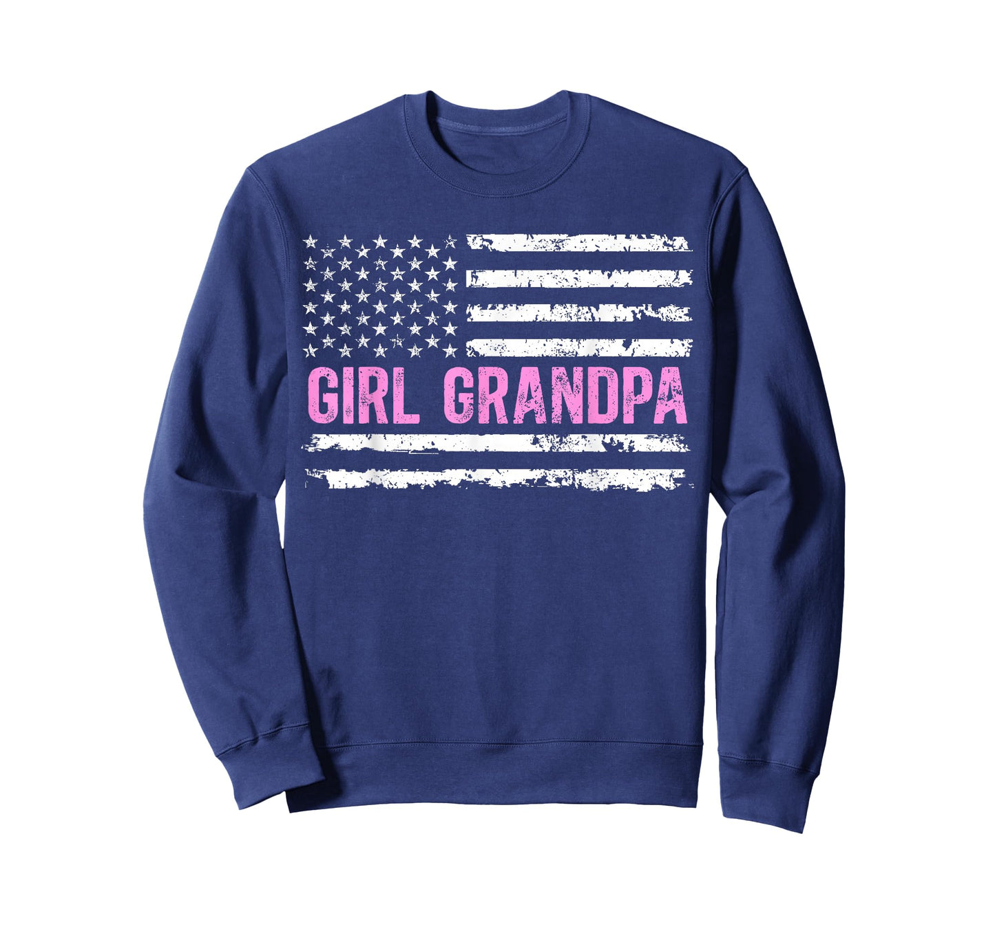 Girl Grandpa of Girls US Flag Girl Grandfather Girls Grandpa T-Shirt