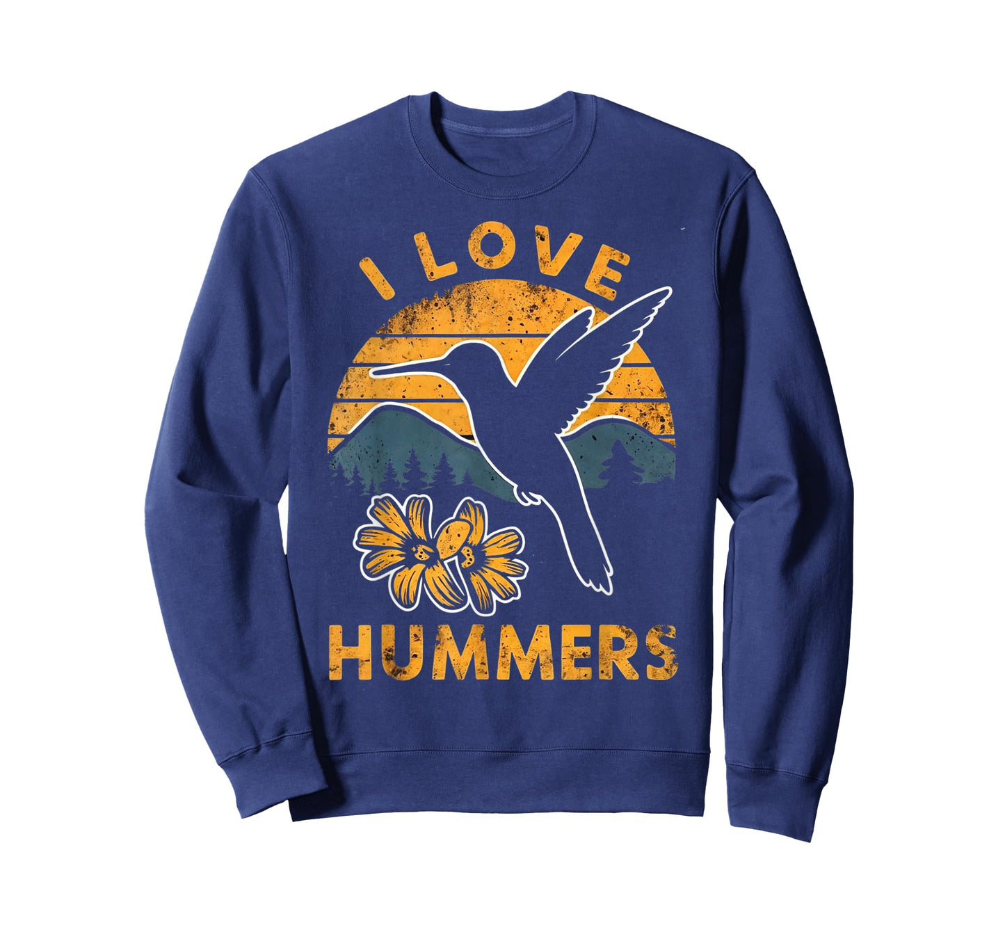 I Love Hummers Hummingbird Vintage Sunset T-Shirt