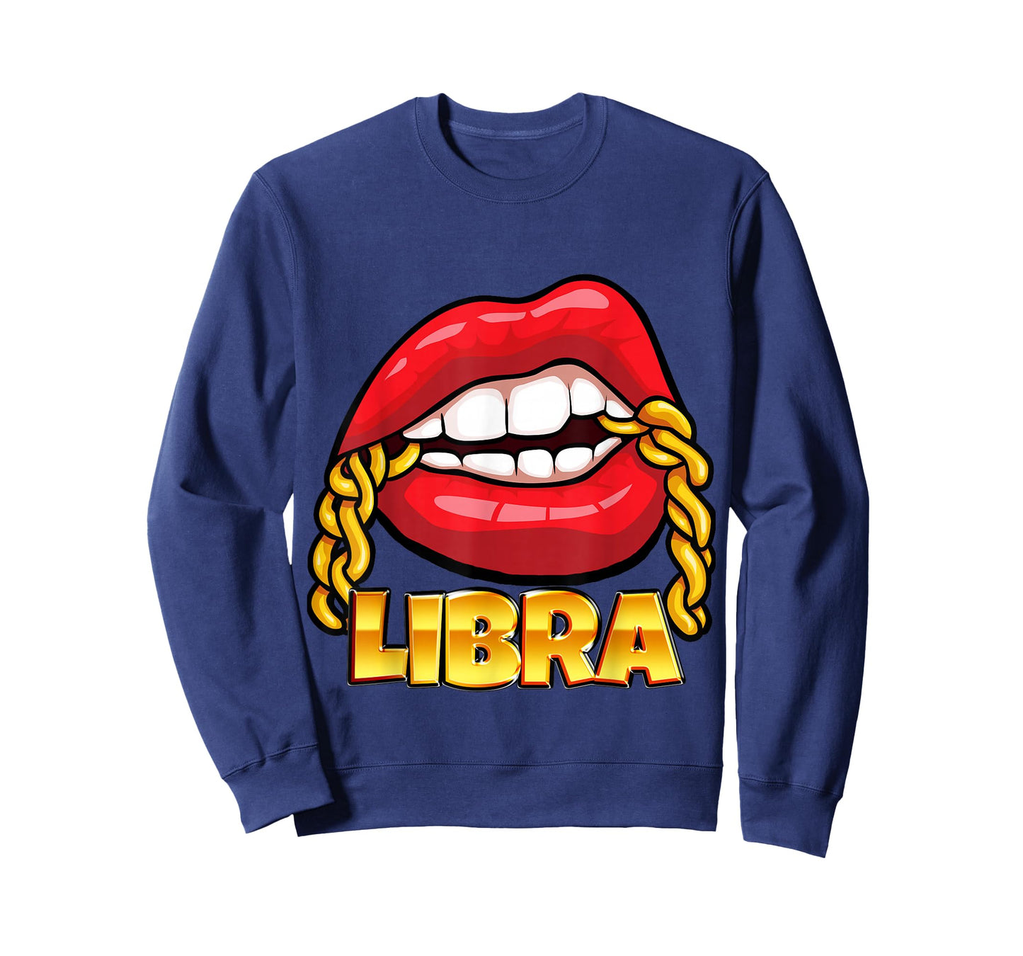 Juicy Lips Gold Chain Libra Zodiac Sign T-Shirt