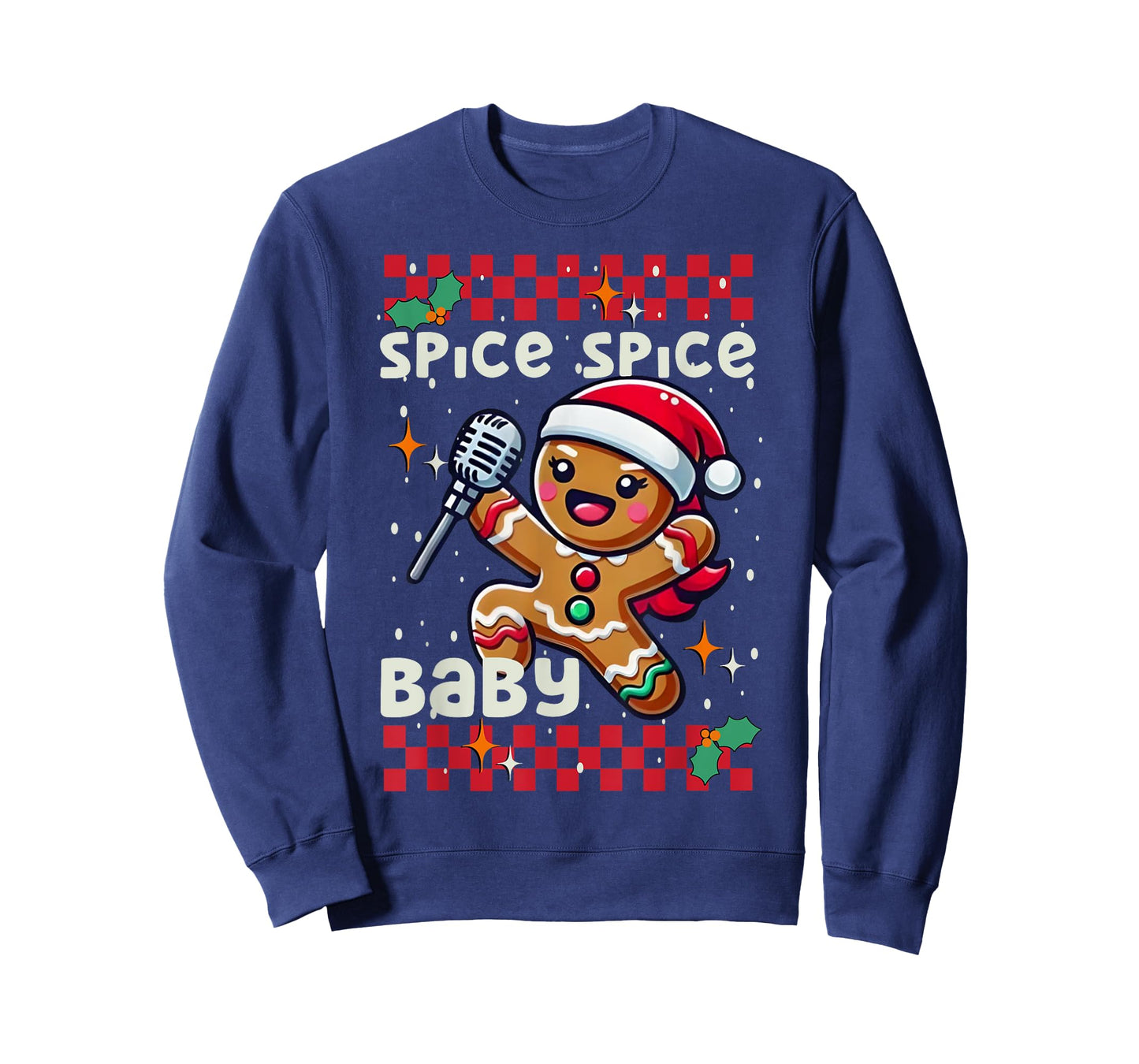 Funny Gingerbread Man Spice Spice Baby Cute Christmas Cookie T-Shirt