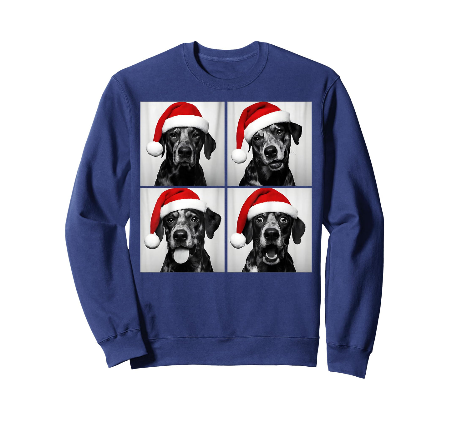 Funny Christmas Catahoula Leopard Dog Santa Photo Booth T-Shirt
