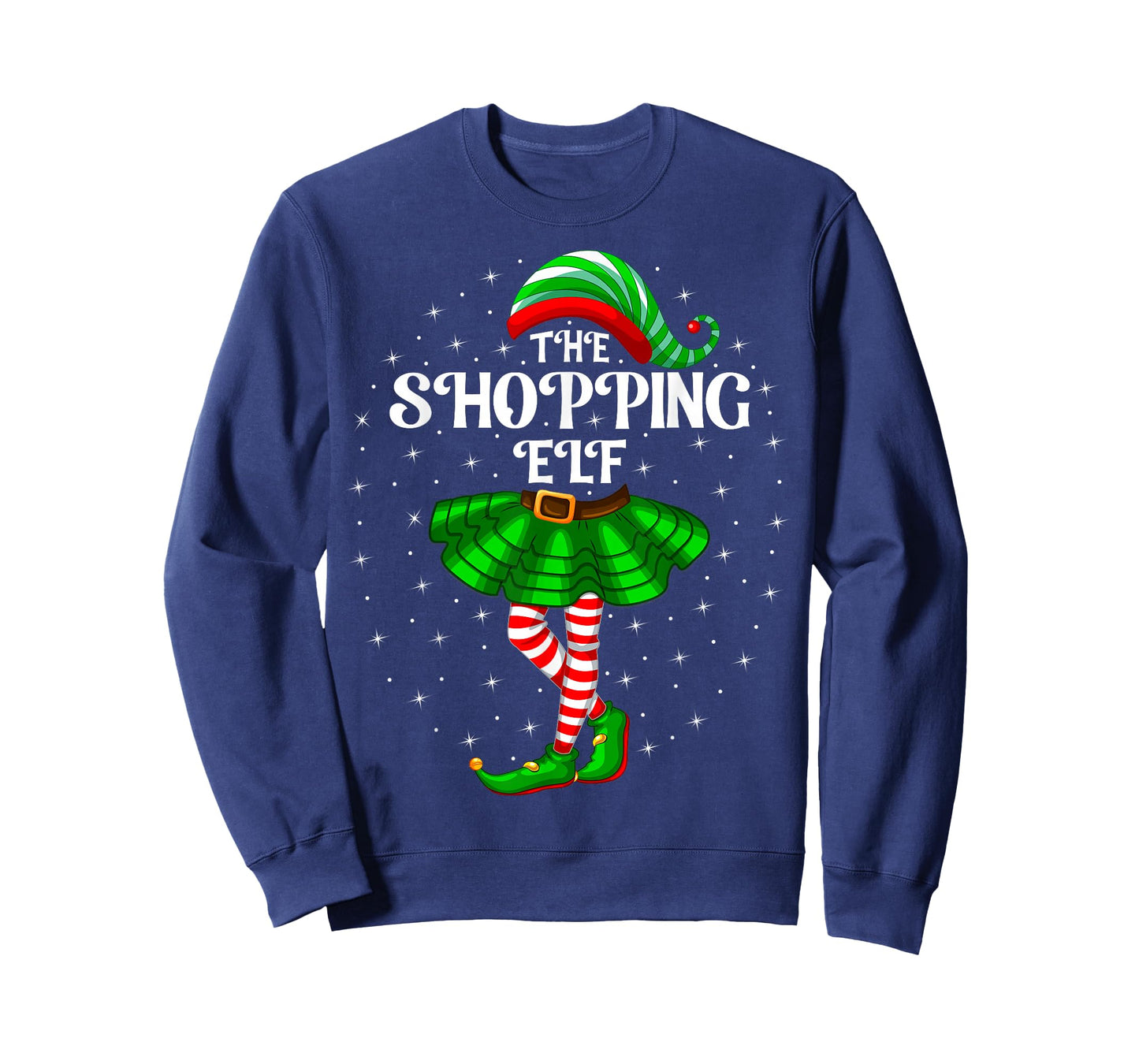 Xmas Family Matching Women Girls The Shopping Elf Christmas T-Shirt