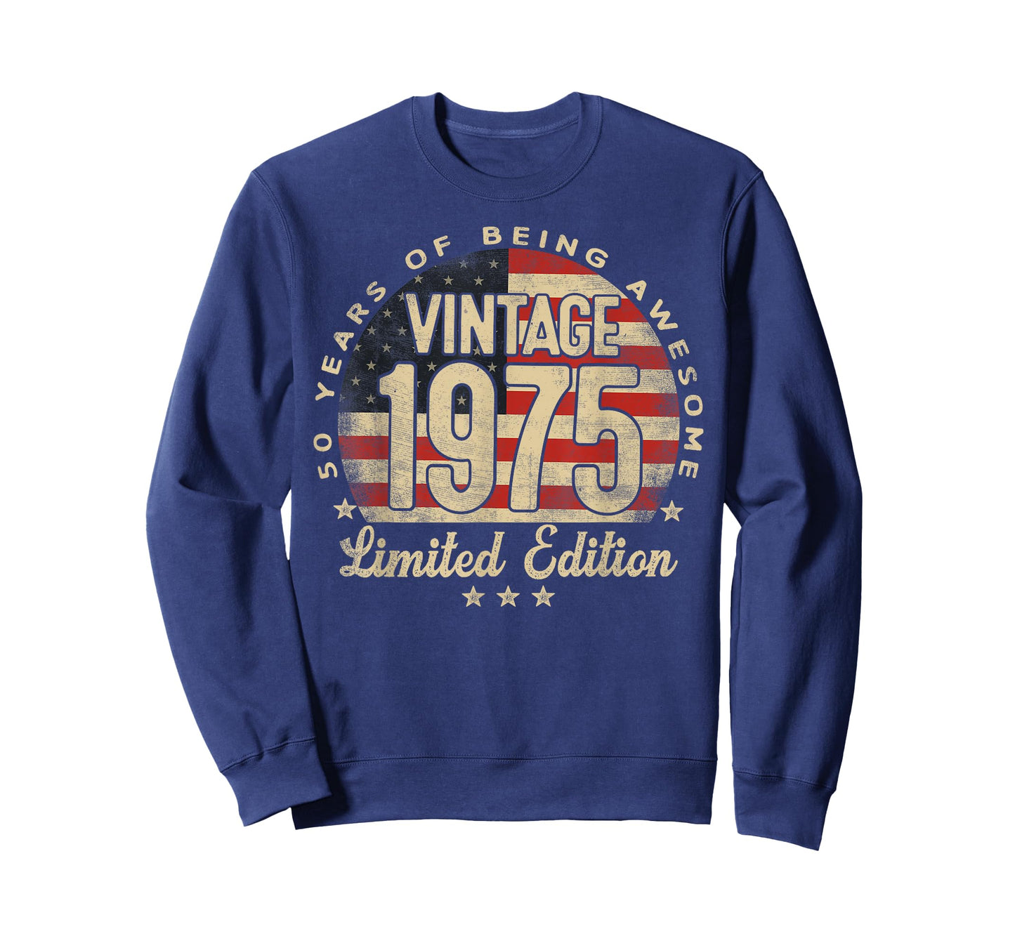 Vintage 1975 Limited Edition 50-Year-Old Gifts USA Flag T-Shirt
