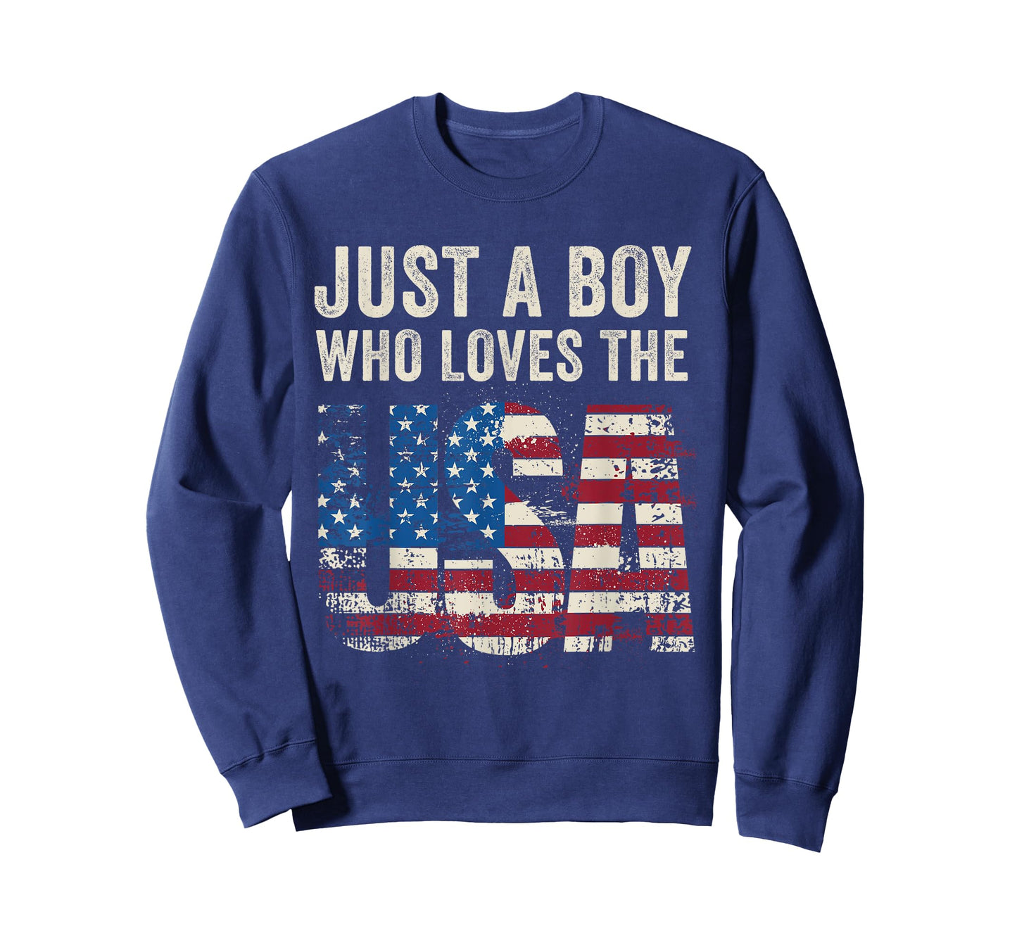 Just a Boy Who Loves The USA July 4th Patriotic US Flag T-Shirt
