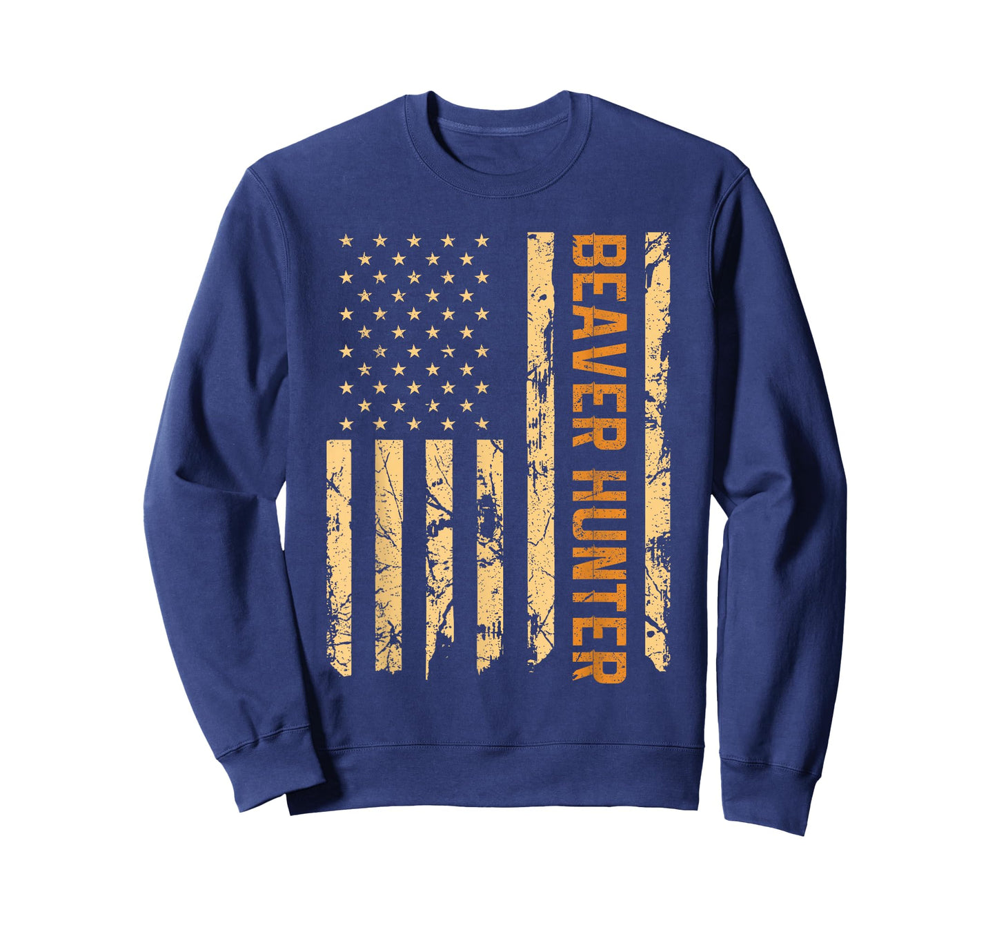 Beaver Hunting American Flag Vintage Patriotic Beaver Hunter T-Shirt