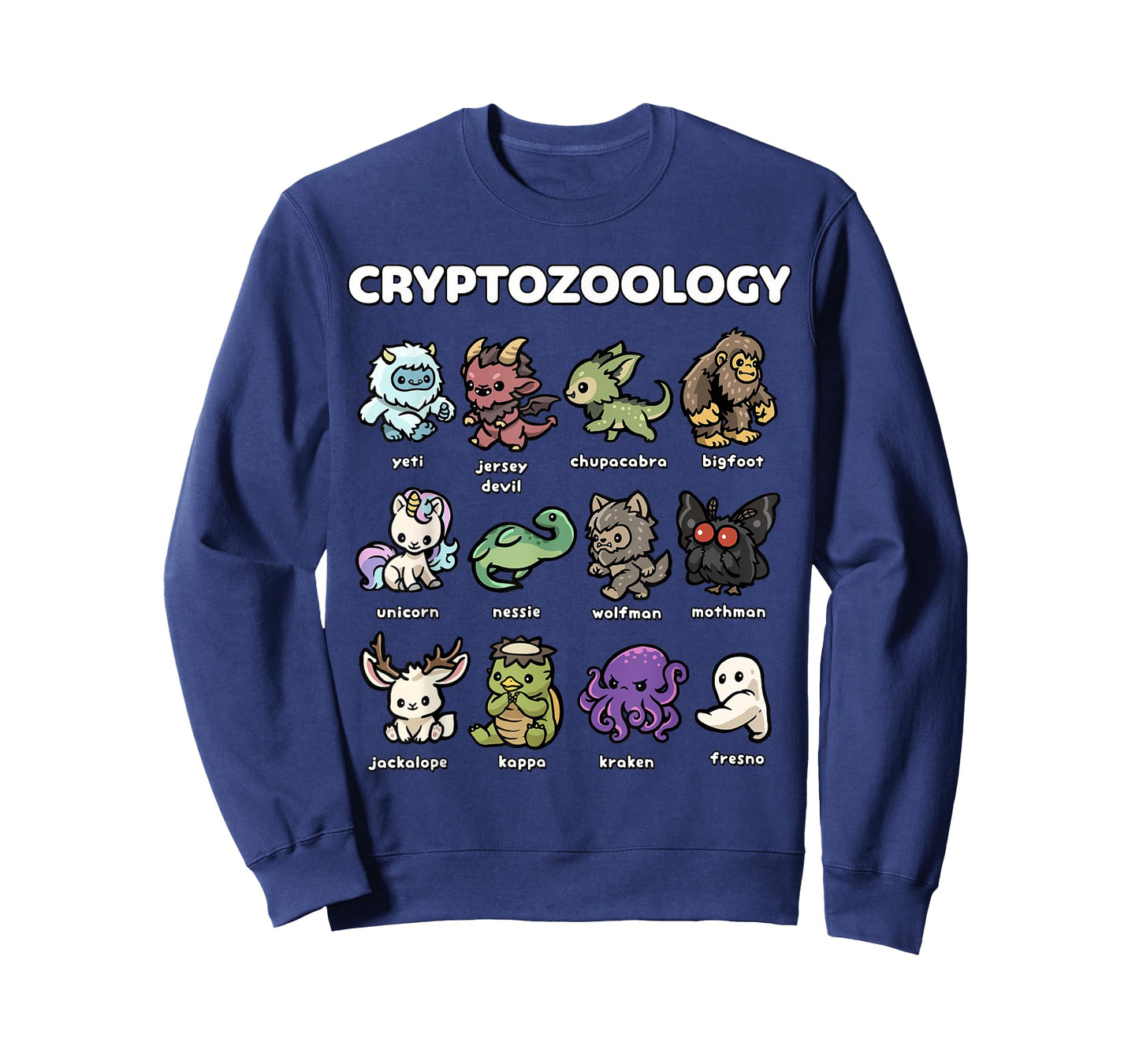 Cute Cryptozoology Creatures Kawaii Mythical Beasts T-Shirt