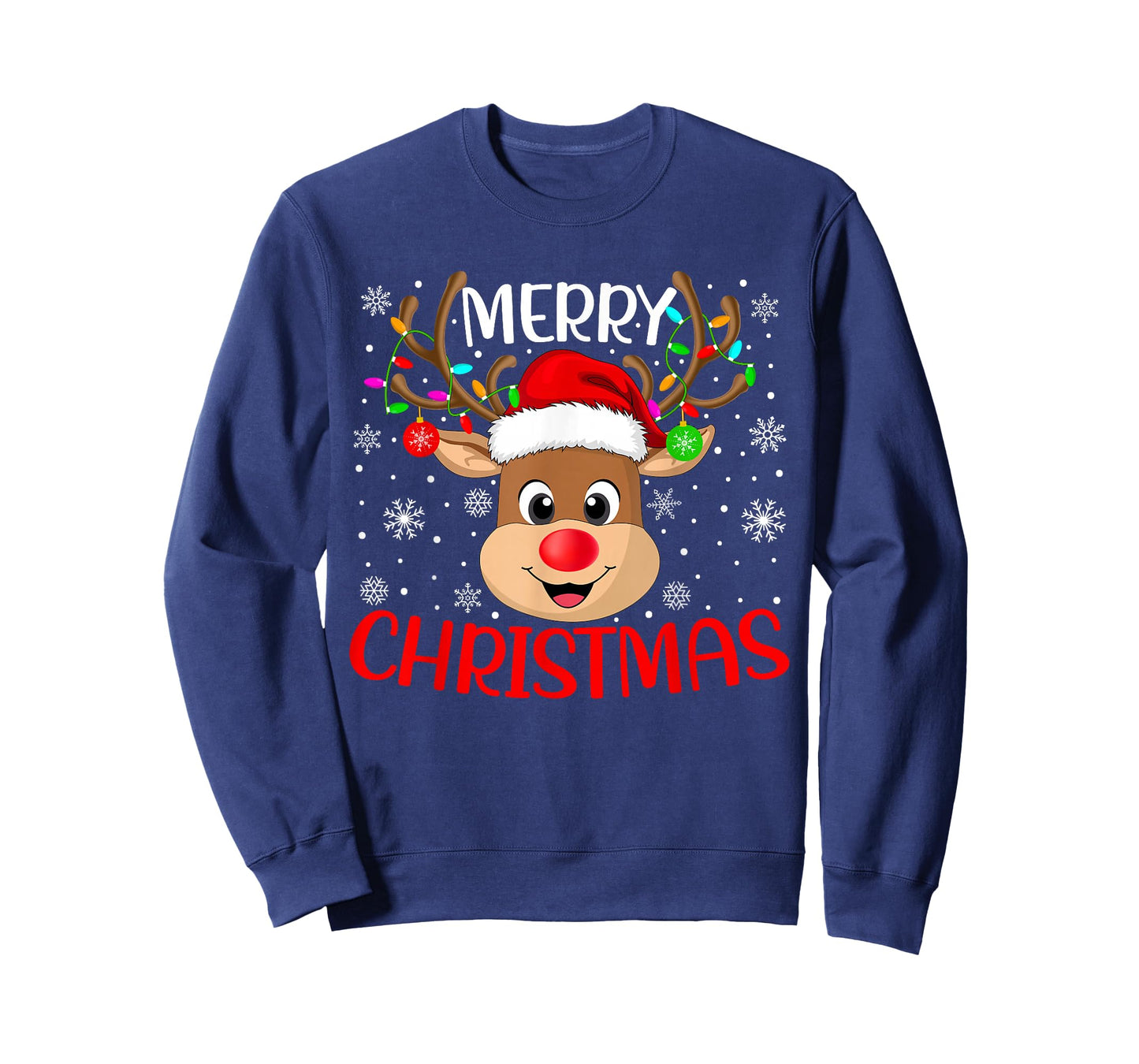 Merry Christmas Reindeer Xmas Family Matching Men Women Kids T-Shirt