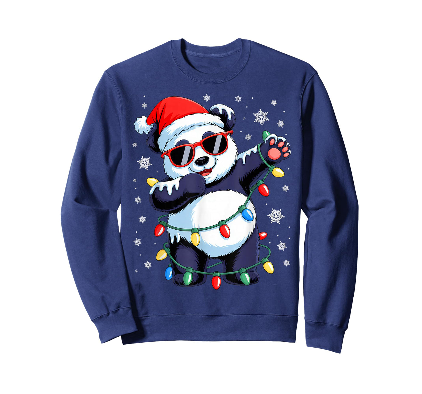 Dabbing Panda Christmas Boys Girls Kids Funny Xmas Squad T-Shirt