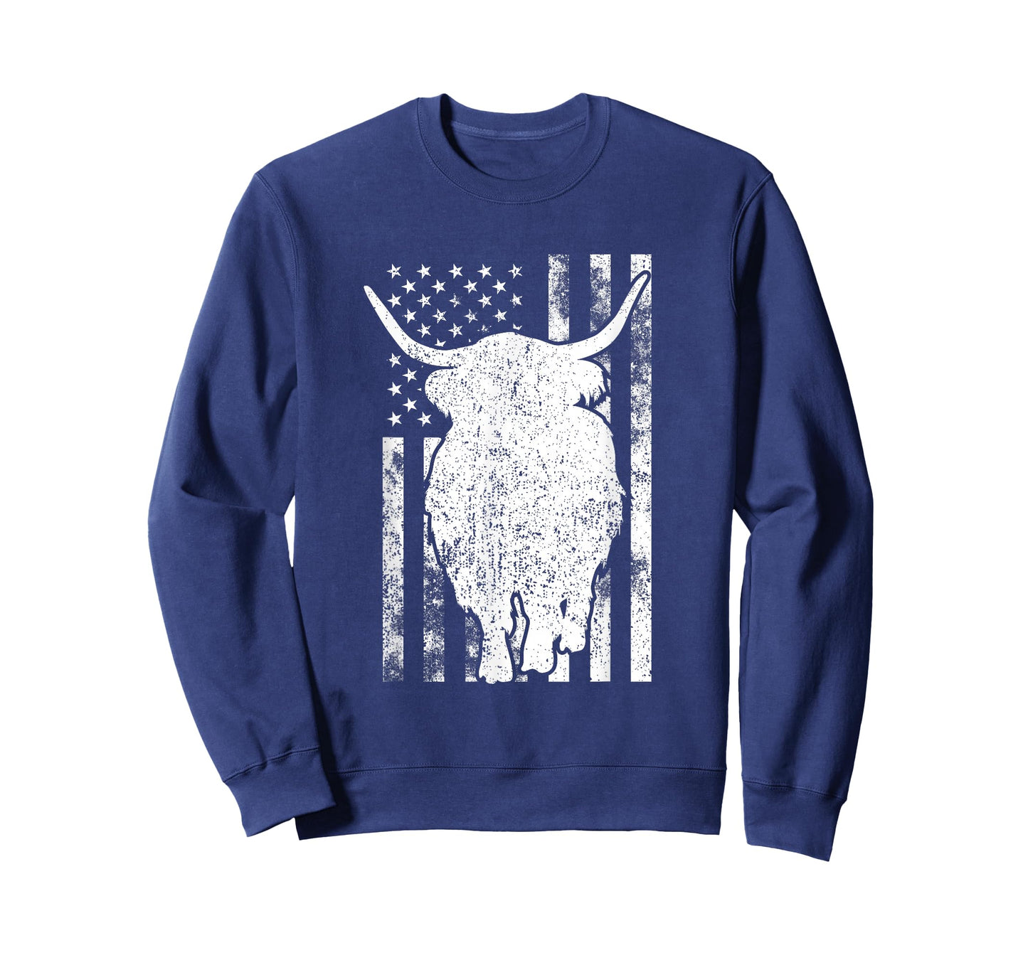 American Flag - Scottish Highland Cow For Cattle Farmer T-Shirt