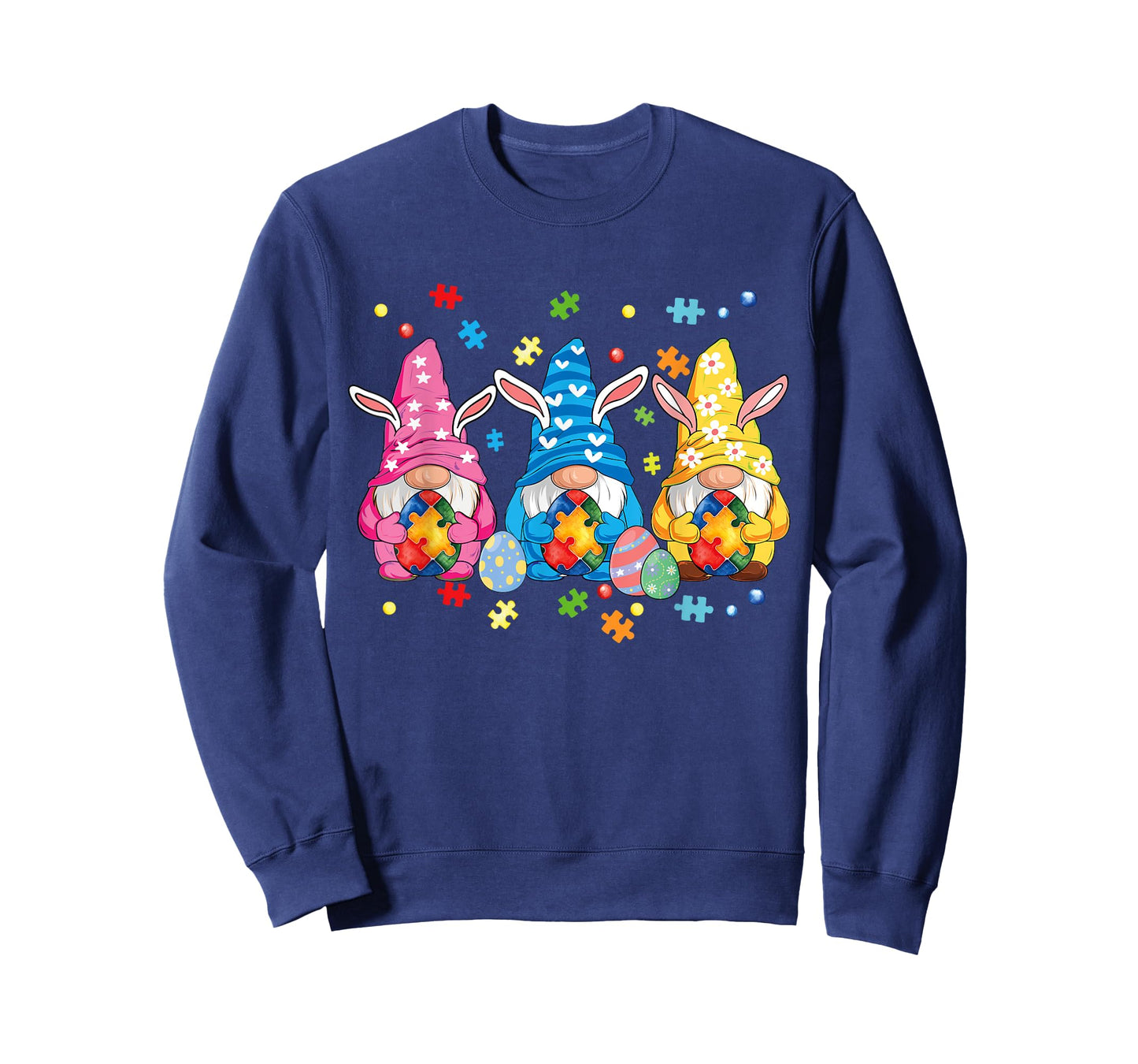 Autism Easter Gnomes Autism Awareness Easter Day Gnomes Egg T-Shirt
