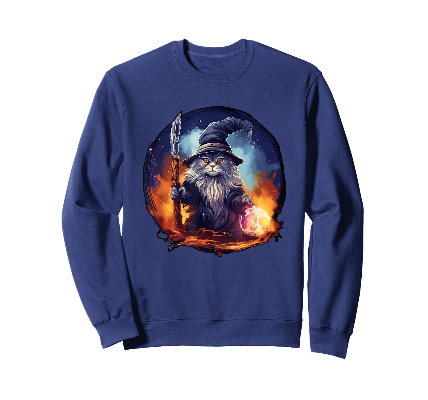 Magical Feline Sorcerer: Enchanting Wizard Cat T-Shirt
