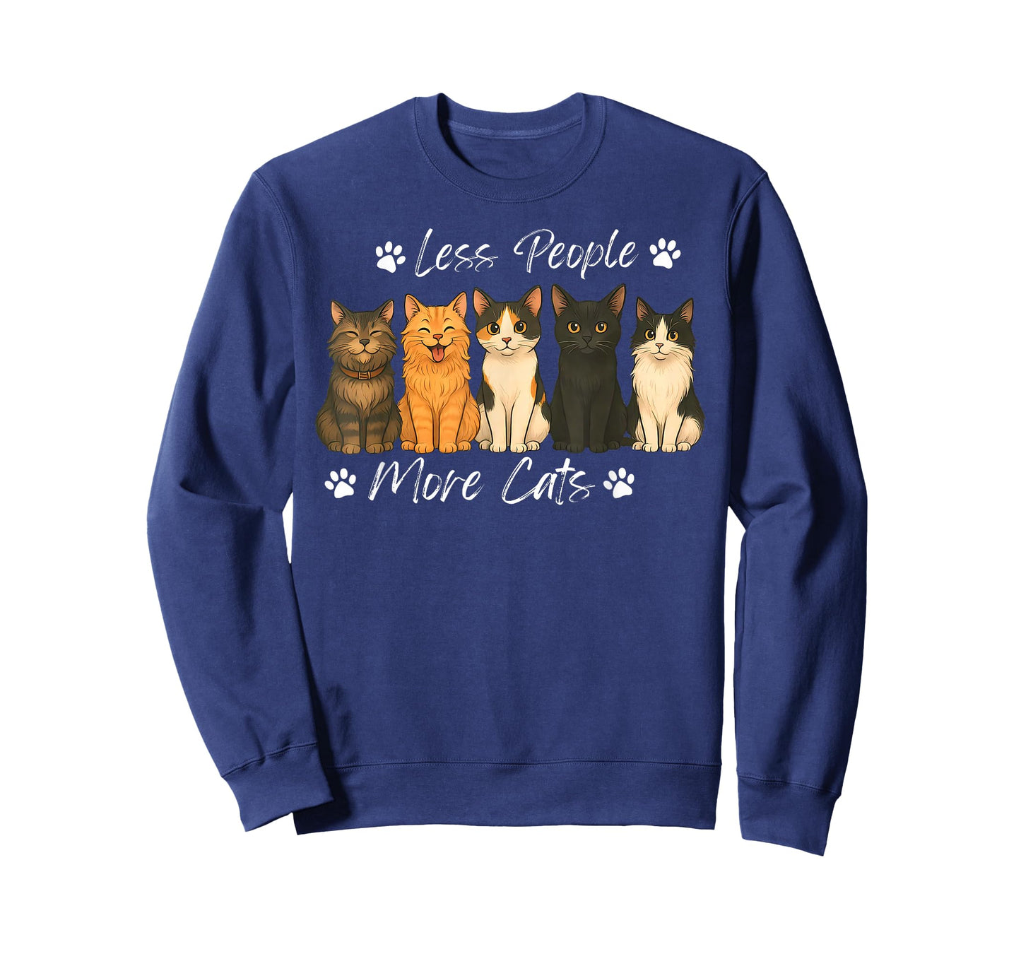 Less People More Cat Cute Kitten Cat Mom Cat Dad Pet Lover T-Shirt