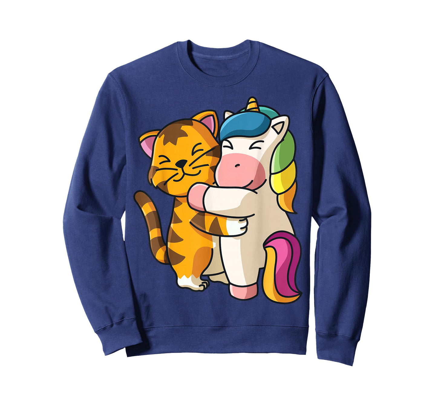 Tiger and Unicorn Cute Zoo Animals Hugging T-Shirt