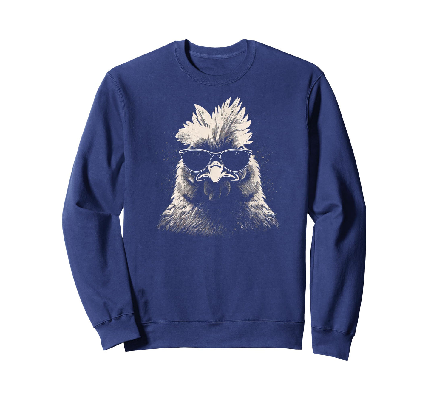 Cool Chicken With Sunglasses Sketch Punk Stencil Rooster T-Shirt