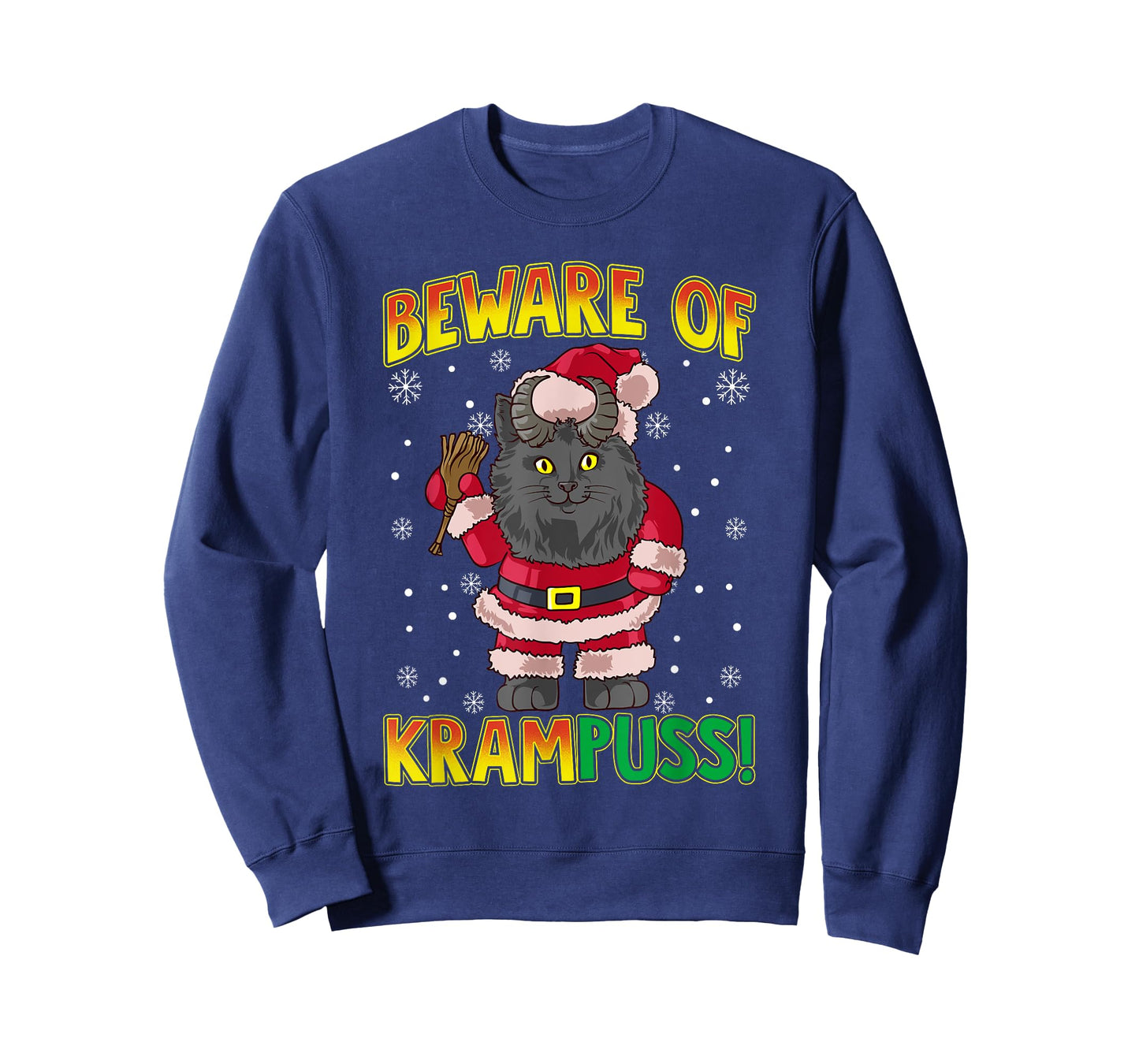 Beware of Krampuss | Cat Krampus Christmas Krampus Pun Men Women T-Shirt